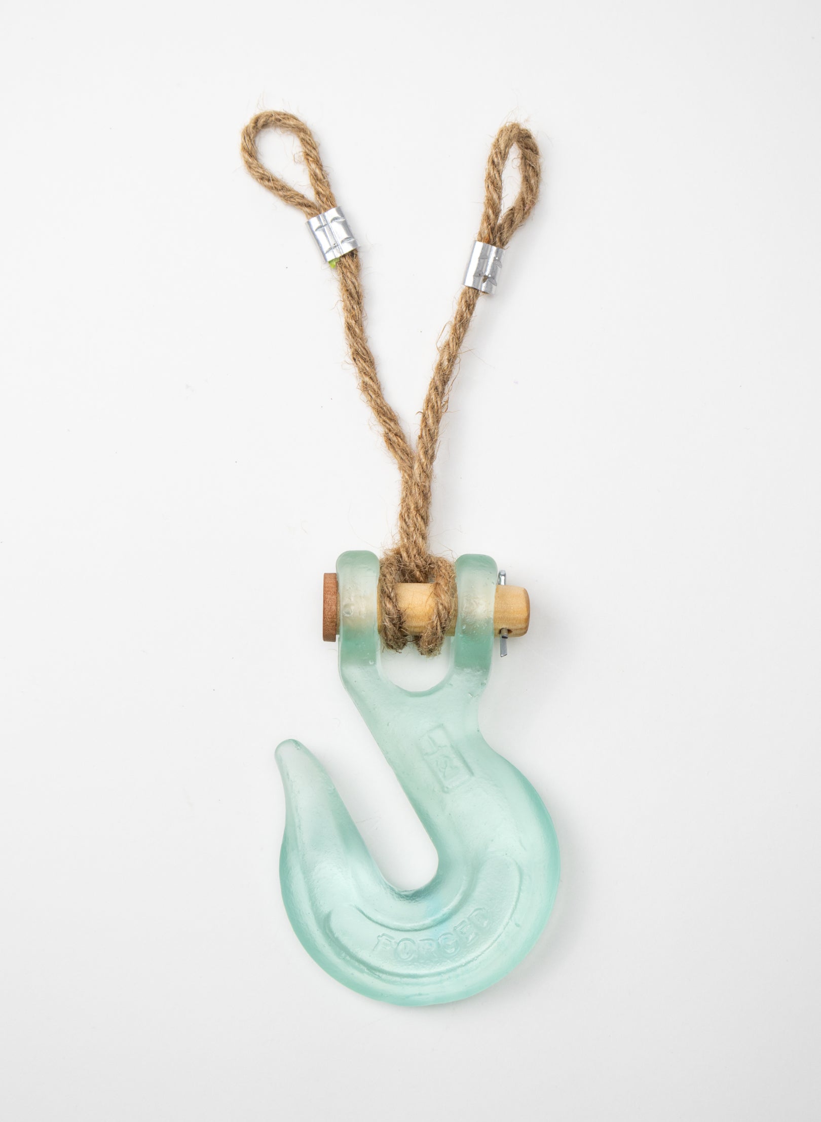 Glass Hook Wooden Pin
