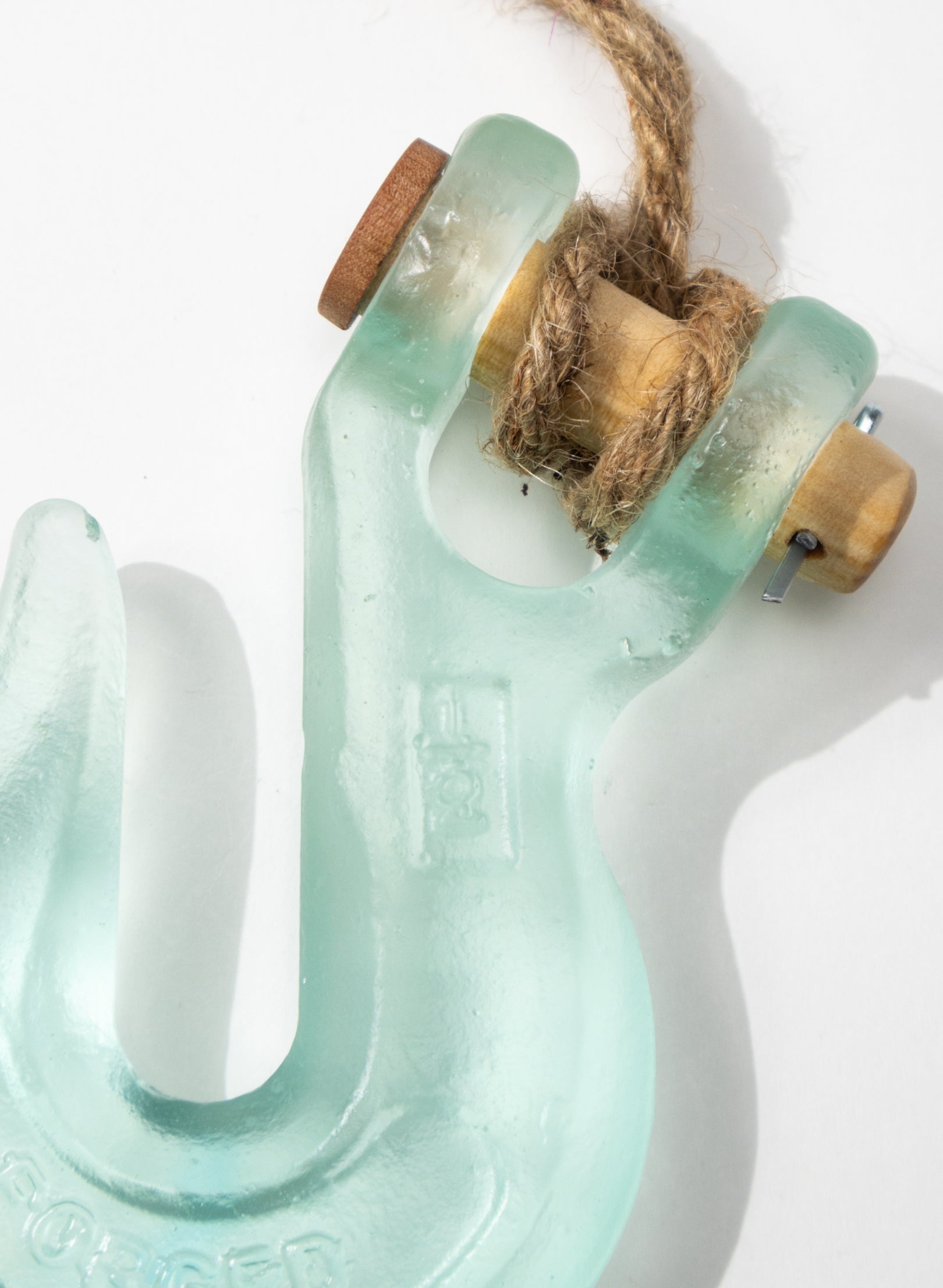 Glass Hook Wooden Pin
