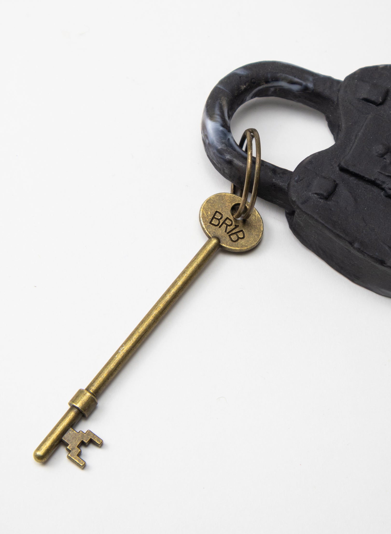 Old Glass Padlock With Cog