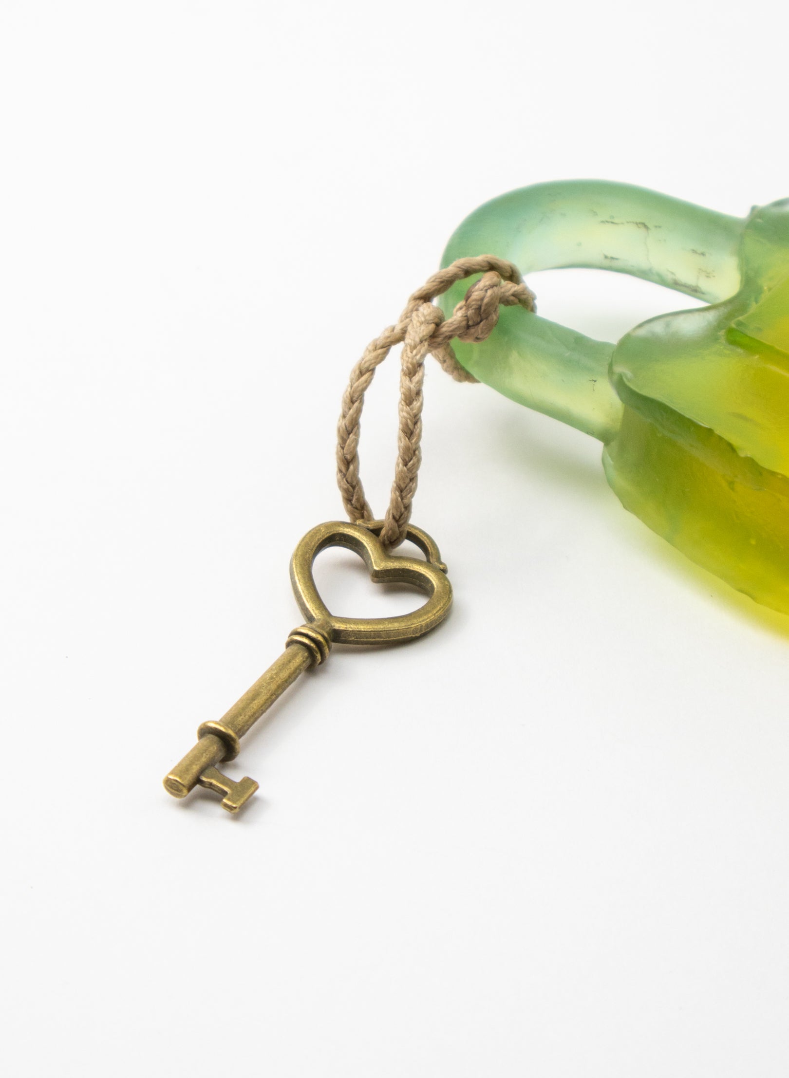 Old Glass Padlock With Cog