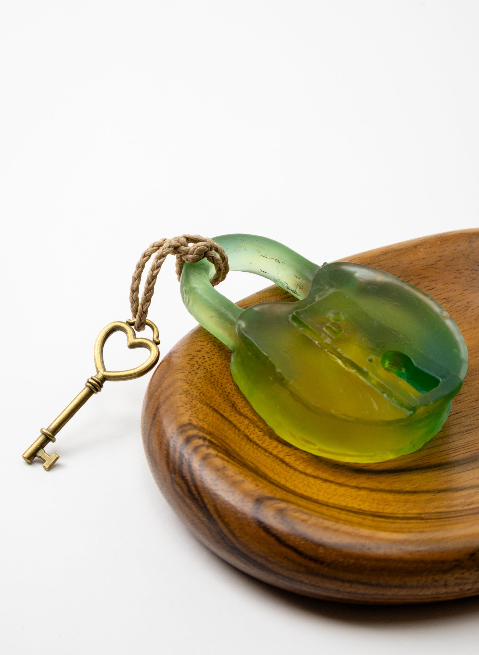 Old Glass Padlock With Cog