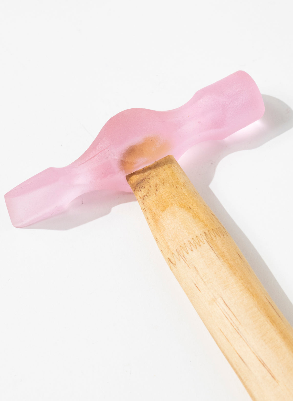 Pink Cross Pien Glass Hammer