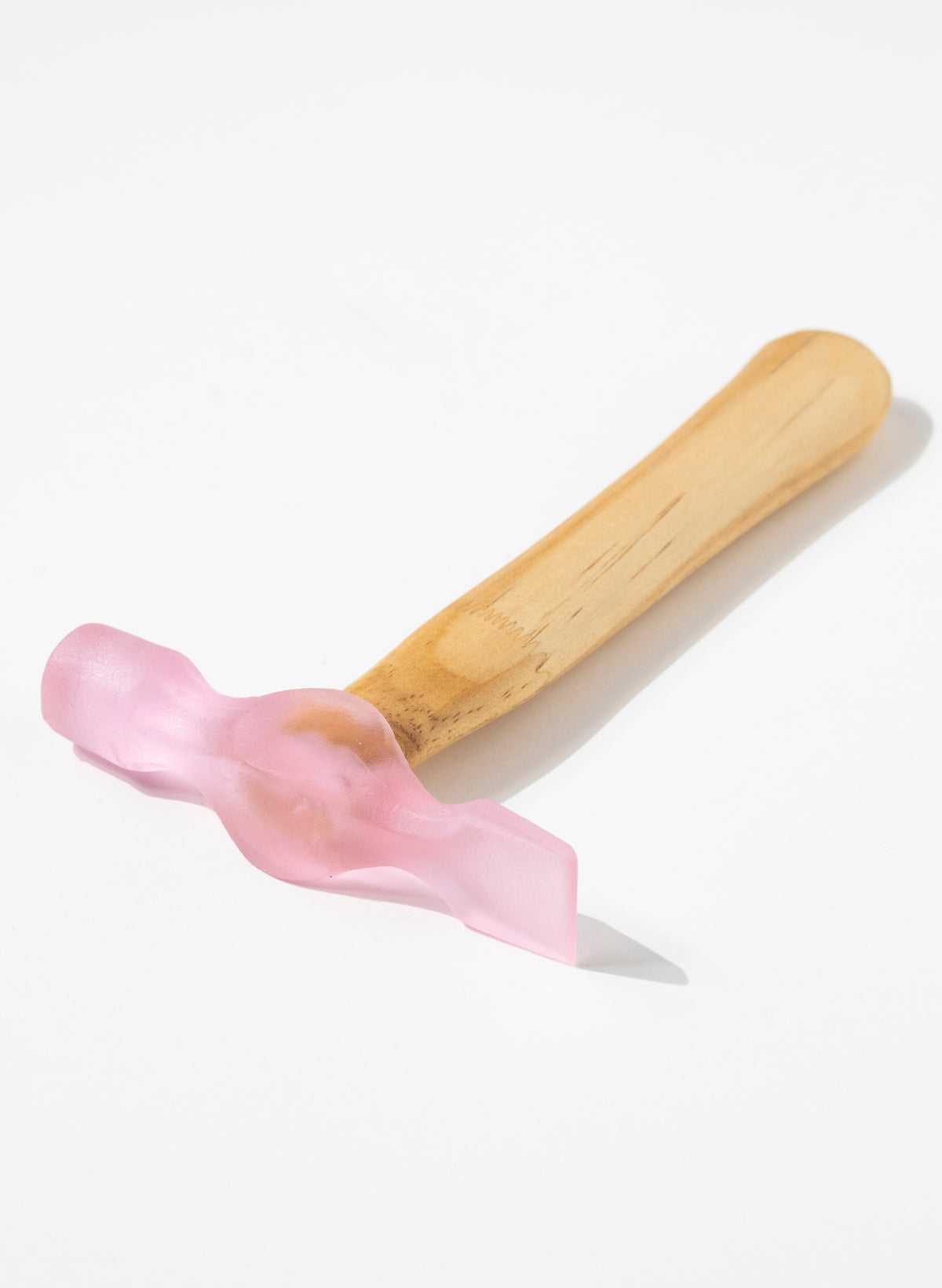 Pink Cross Pien Glass Hammer