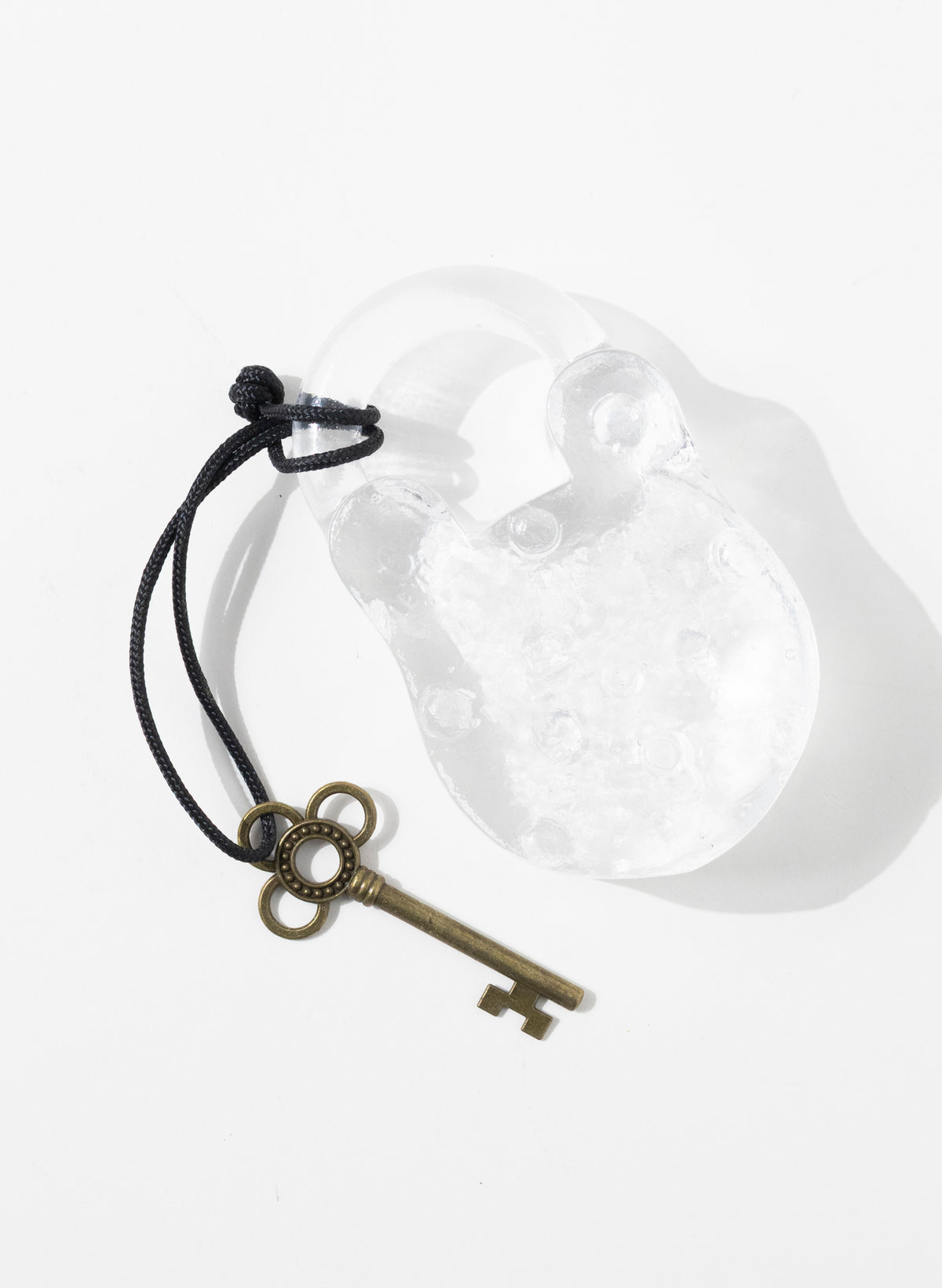 Clear Glass Closed Padlock