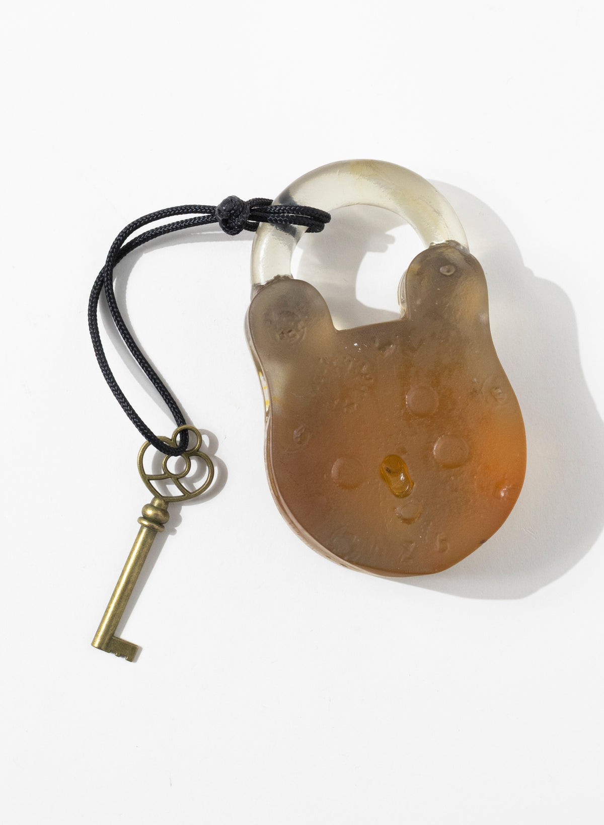 Bronze Coloured Glass Closed Padlock