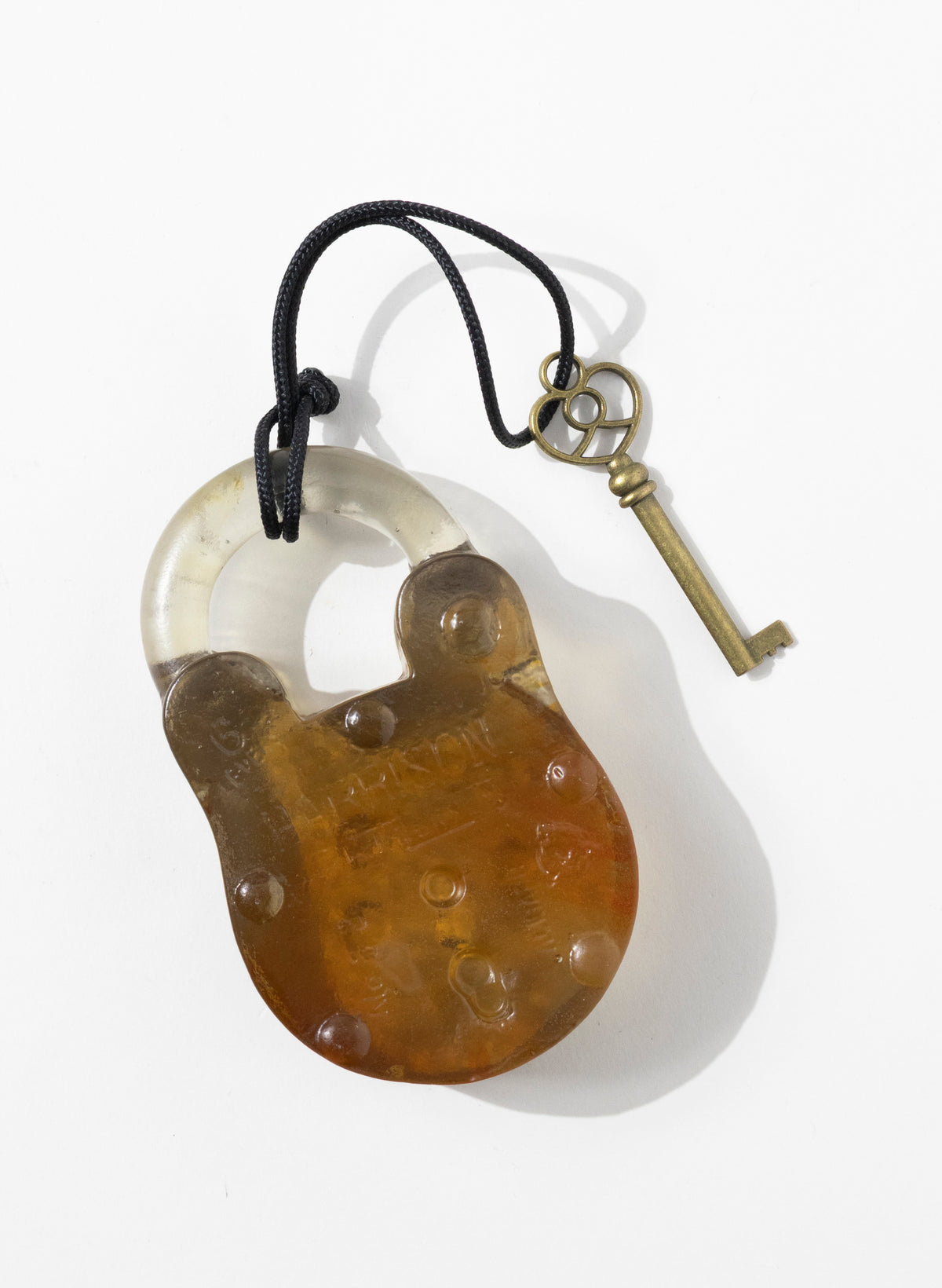 Bronze Coloured Glass Closed Padlock