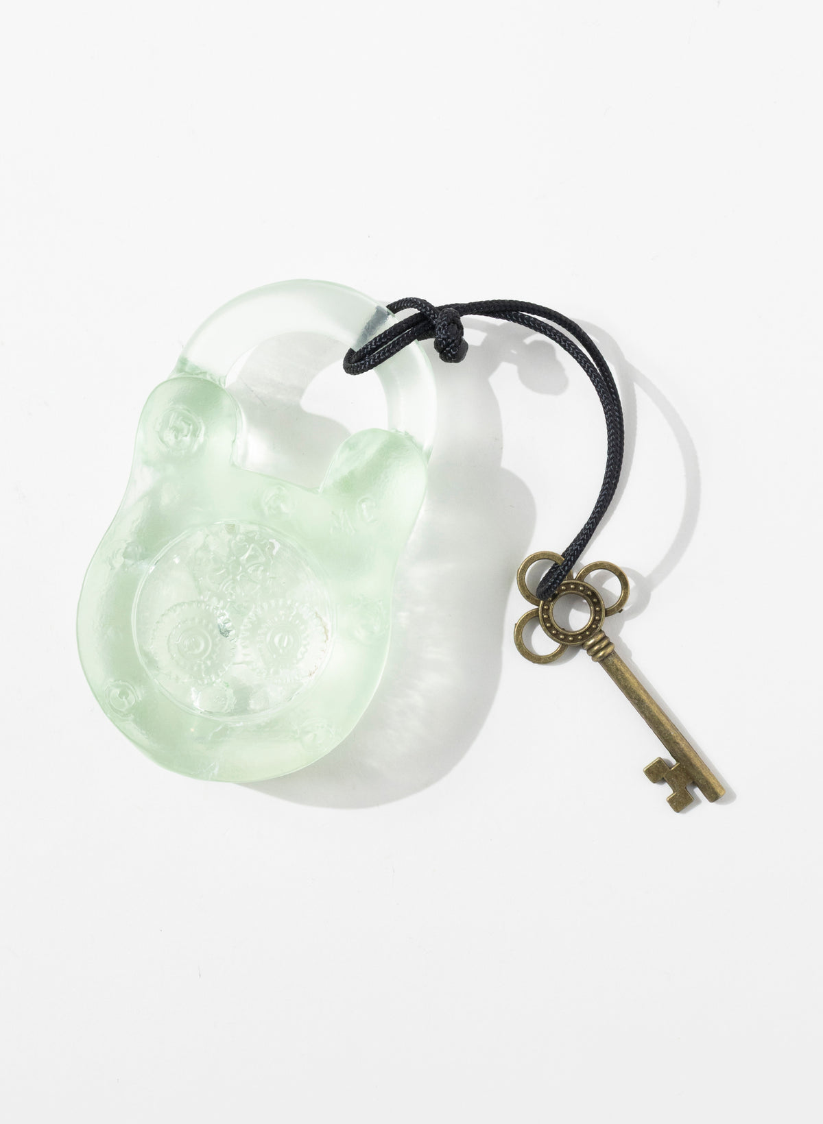 Lagoon Coloured Glass Open Padlock