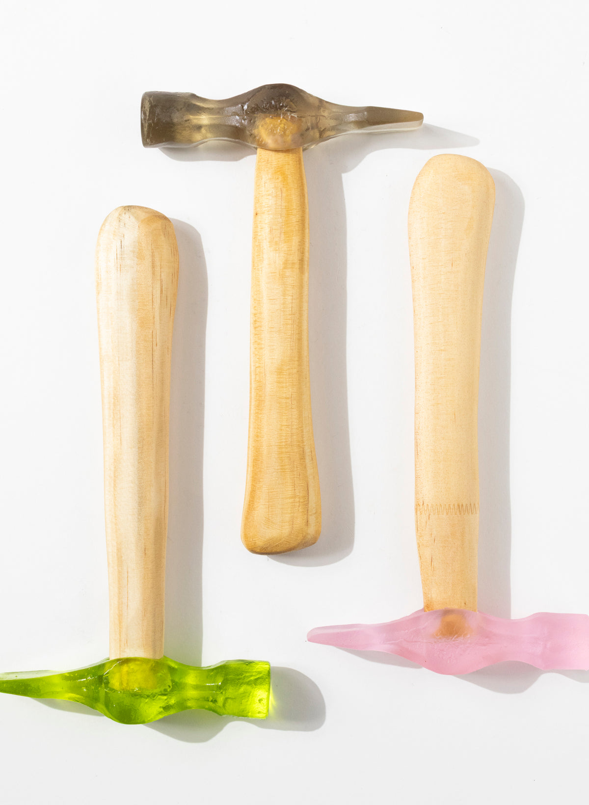 Lime Green Cross Pien Glass Hammer