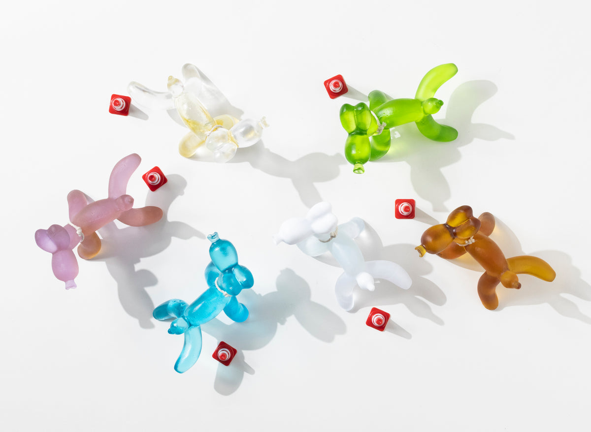 Lime Glass Wee Wee Balloon Dog