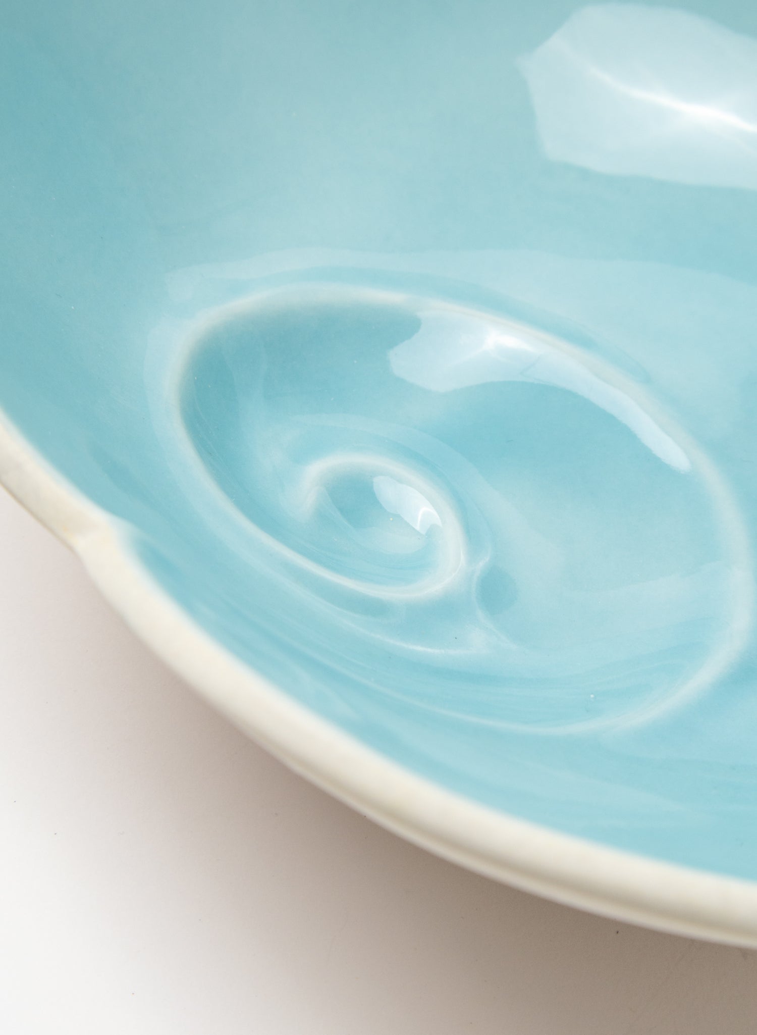 Large Nautilus Shell Bowl - Aqua