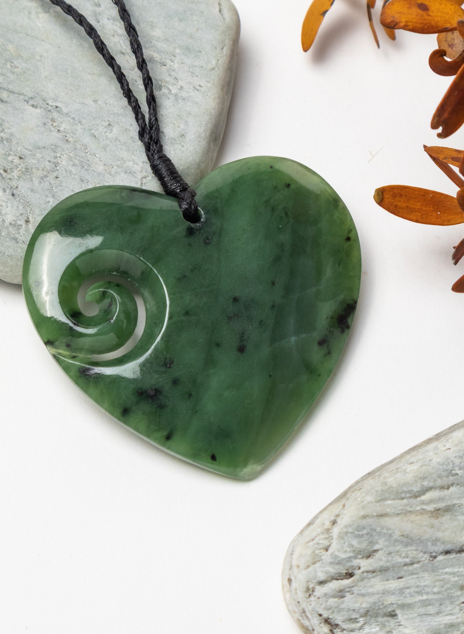 Pounamu Big Heart Pendant