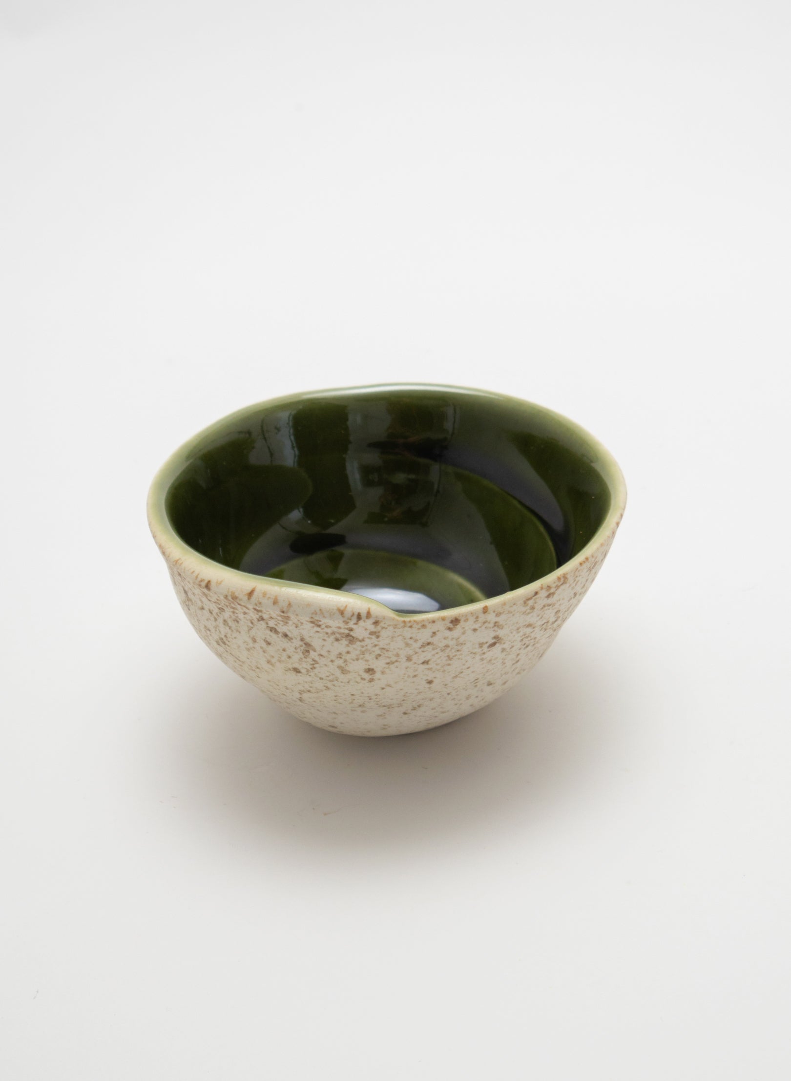Small Swirl Bowl & Spoon - Green