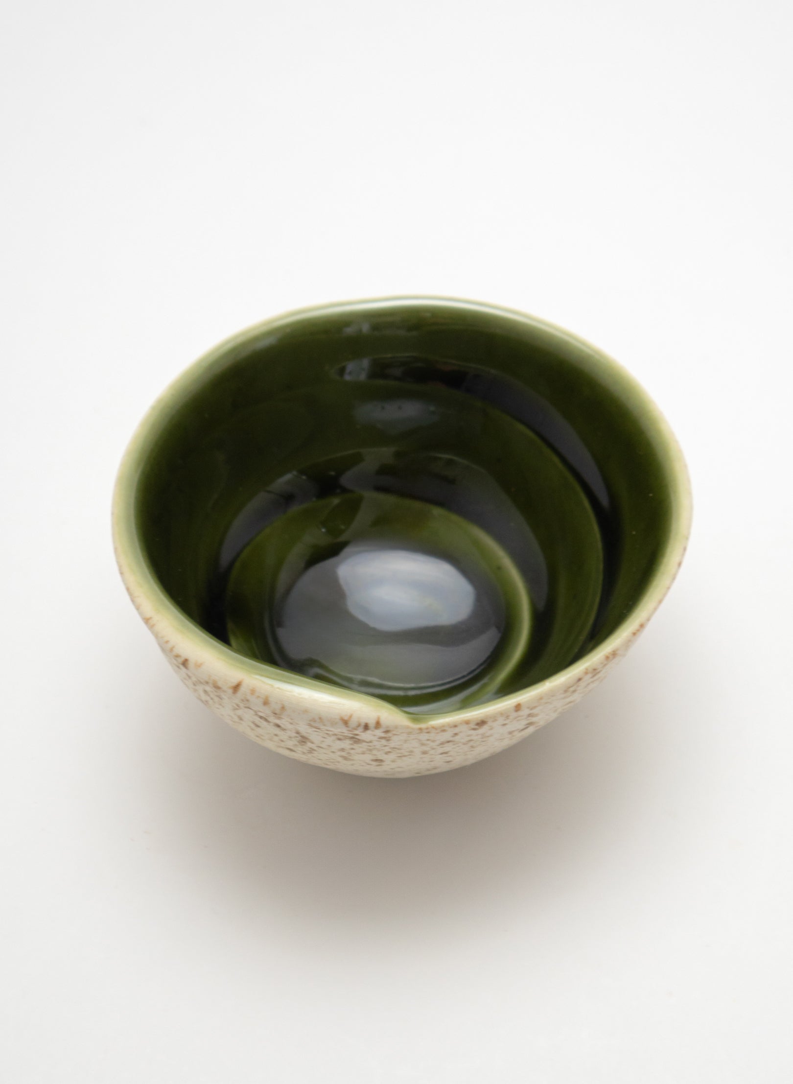 Small Swirl Bowl & Spoon - Green