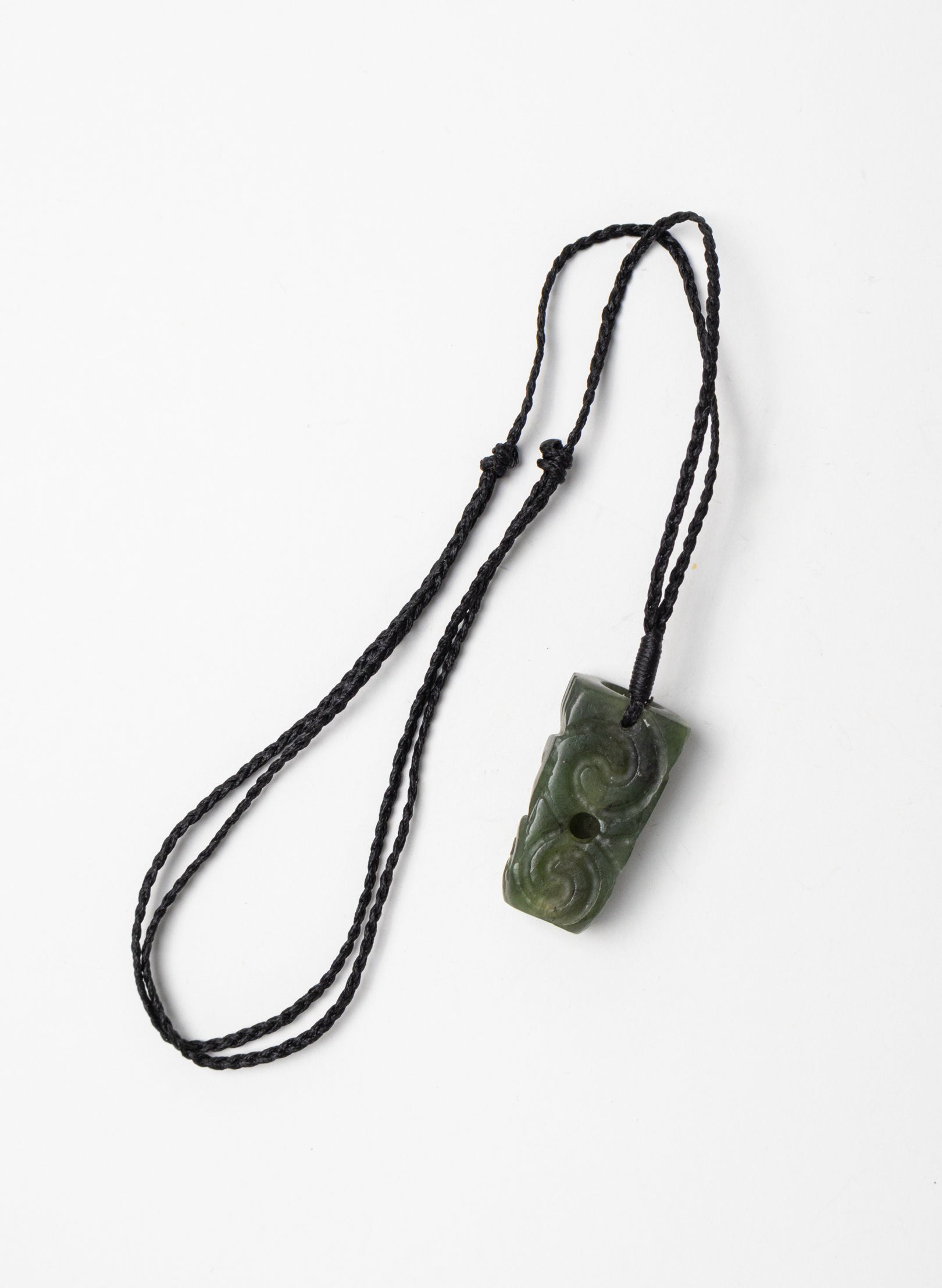 Pounamu Tiki Kōauau Pendant