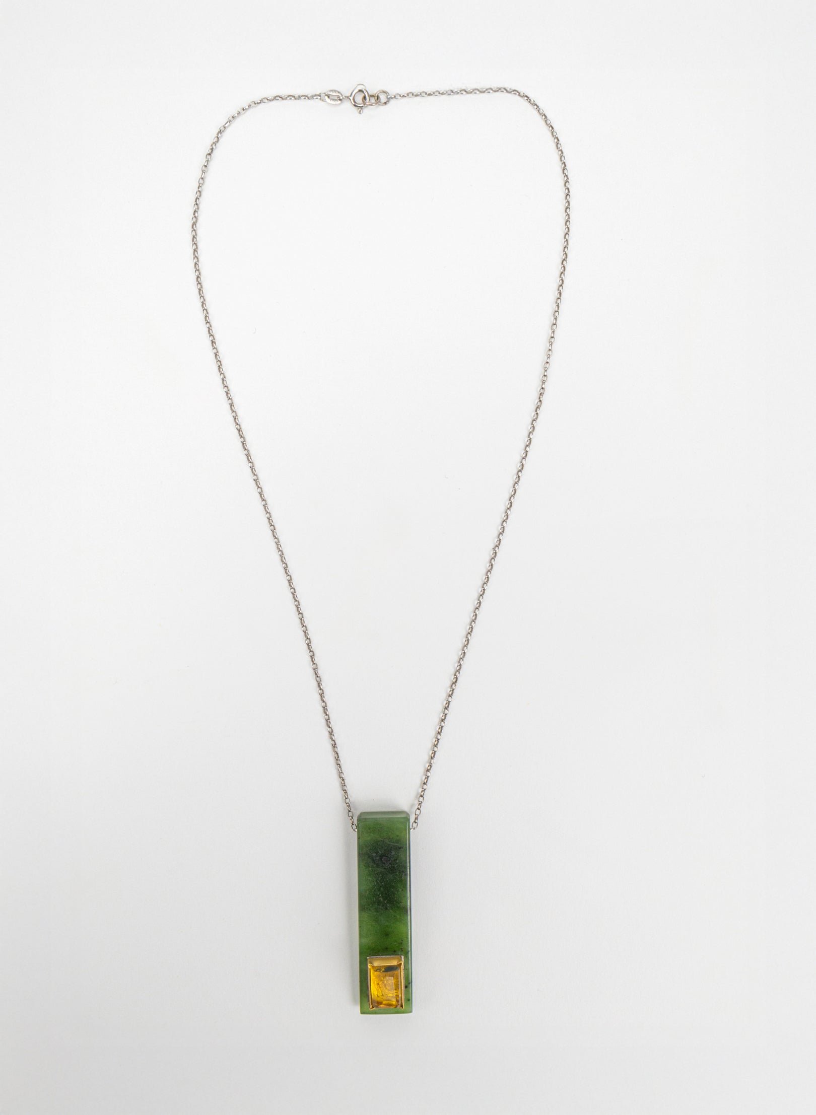 NZ Pounamu, Amber & 24ct Gold Necklace