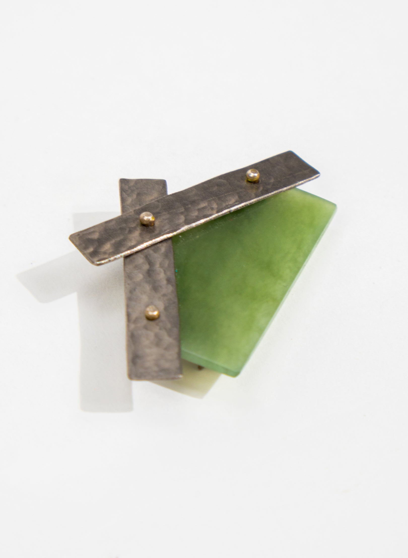 Pounamu Whare Brooch