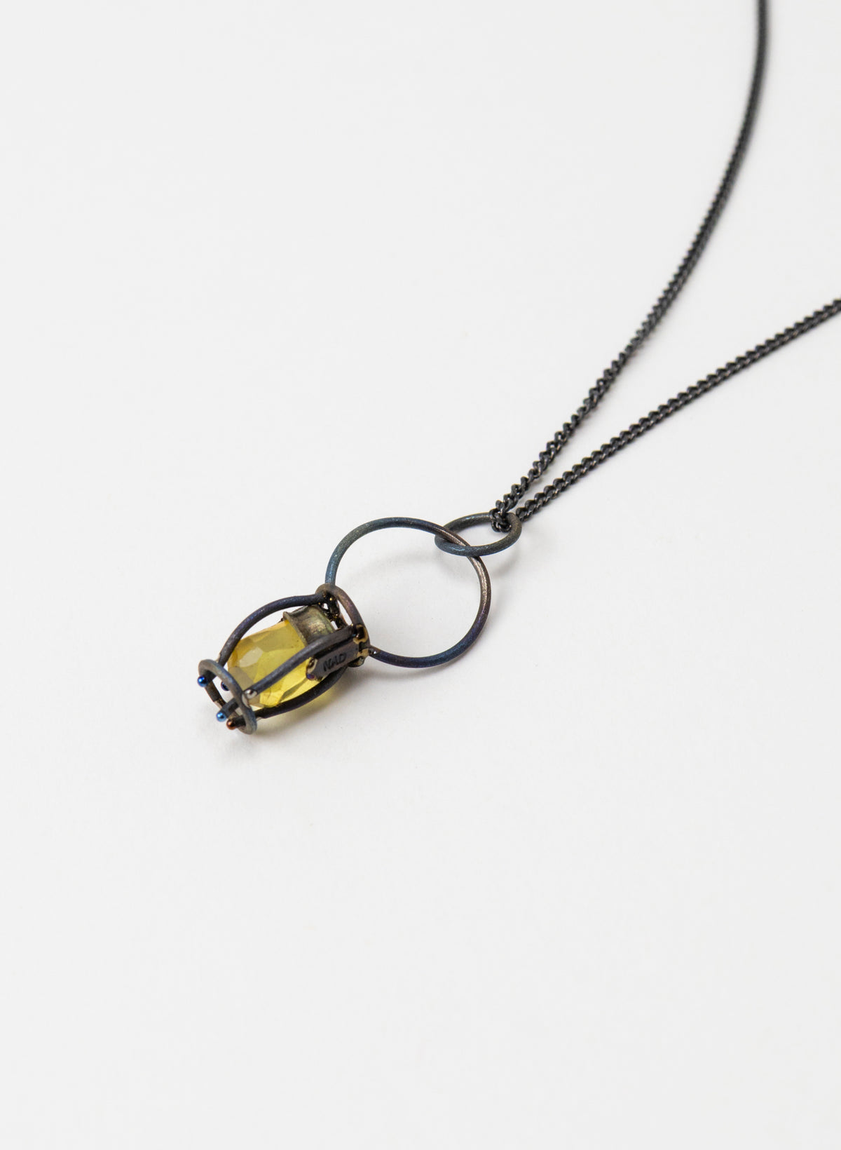 Amber & Titanium Necklace