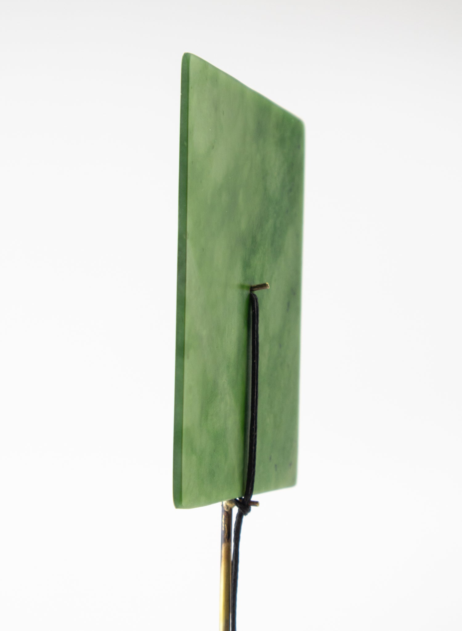 Square Disc NZ Pounamu Necklace with Stand