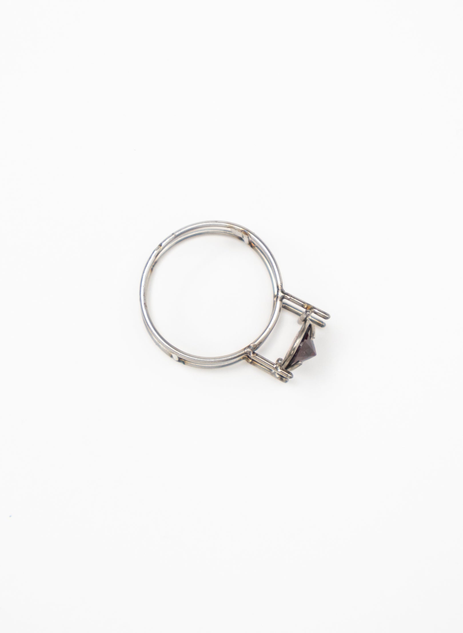 Garnet Stainless Steel Ring