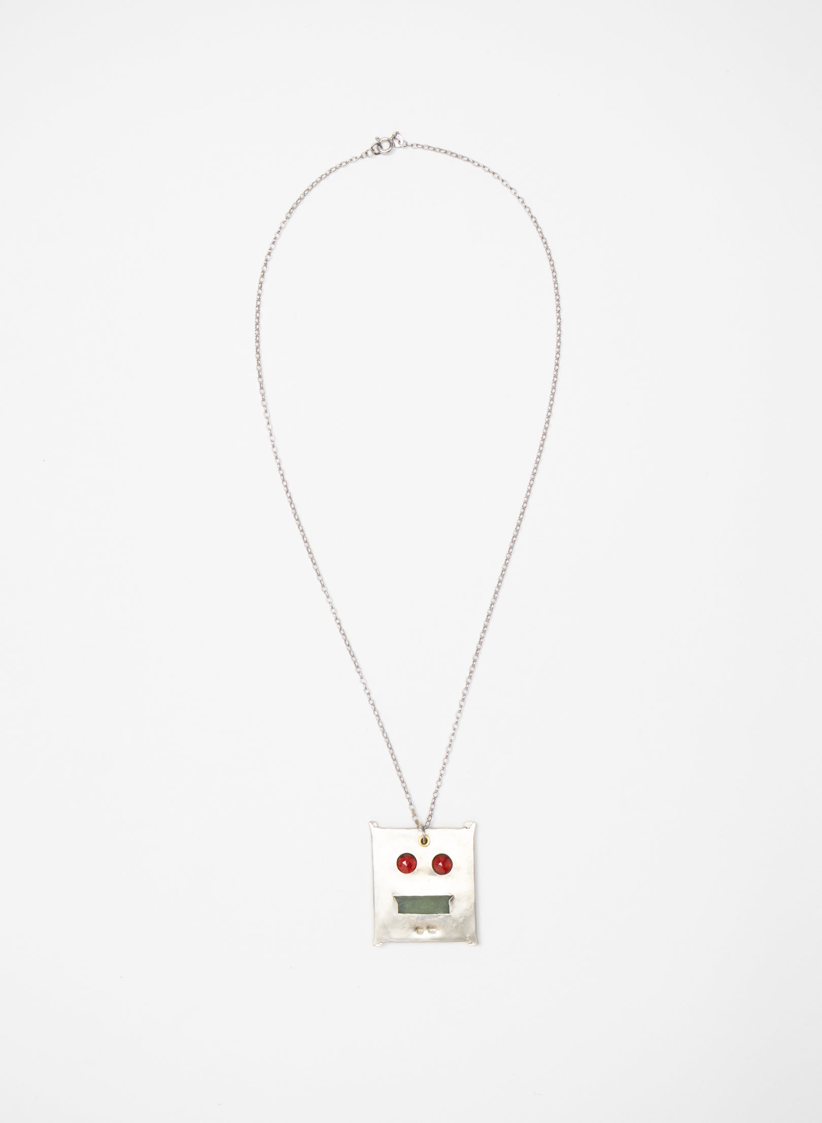 Garnet and NZ Pounamu Necklace