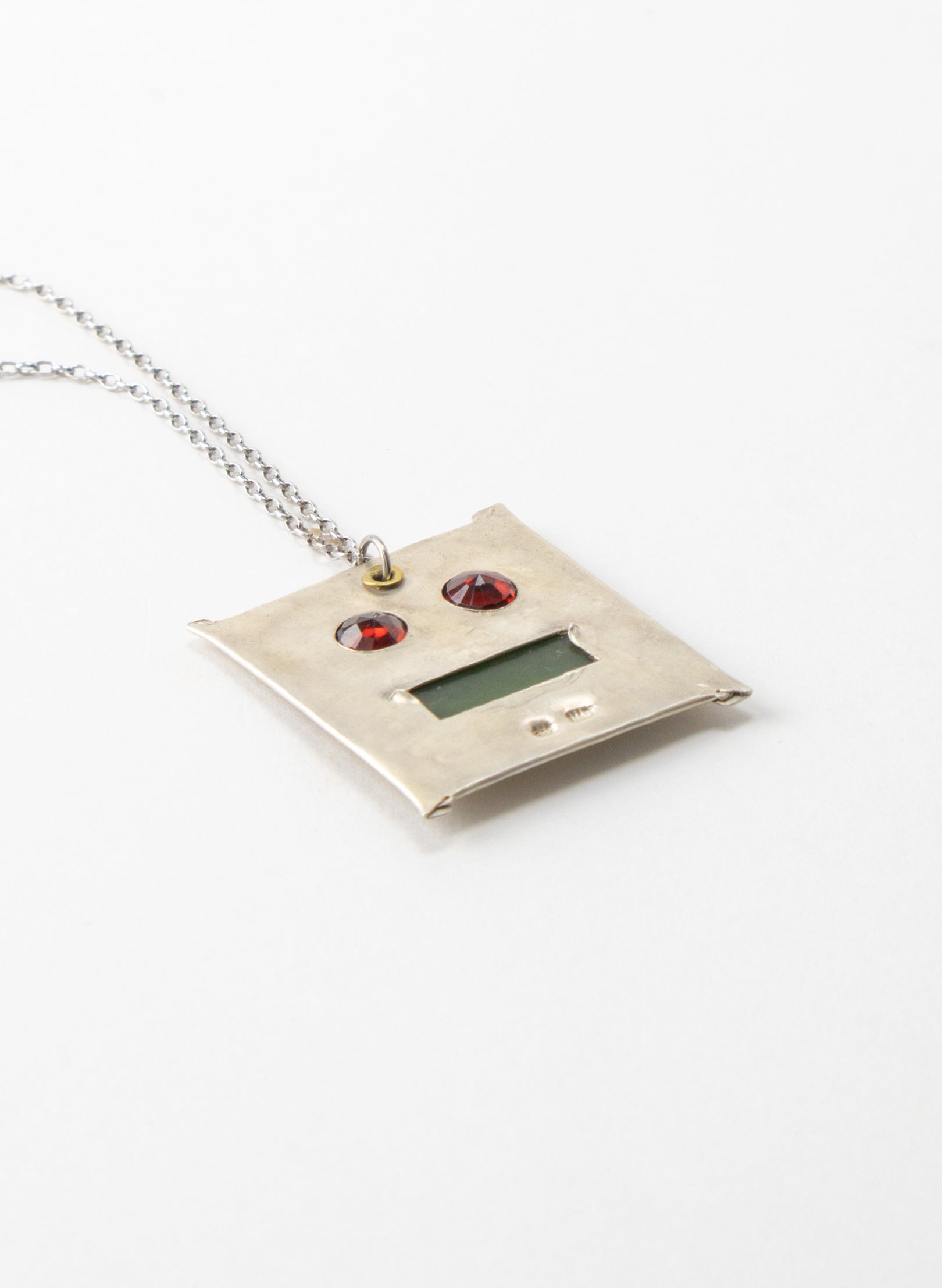 Garnet and NZ Pounamu Necklace