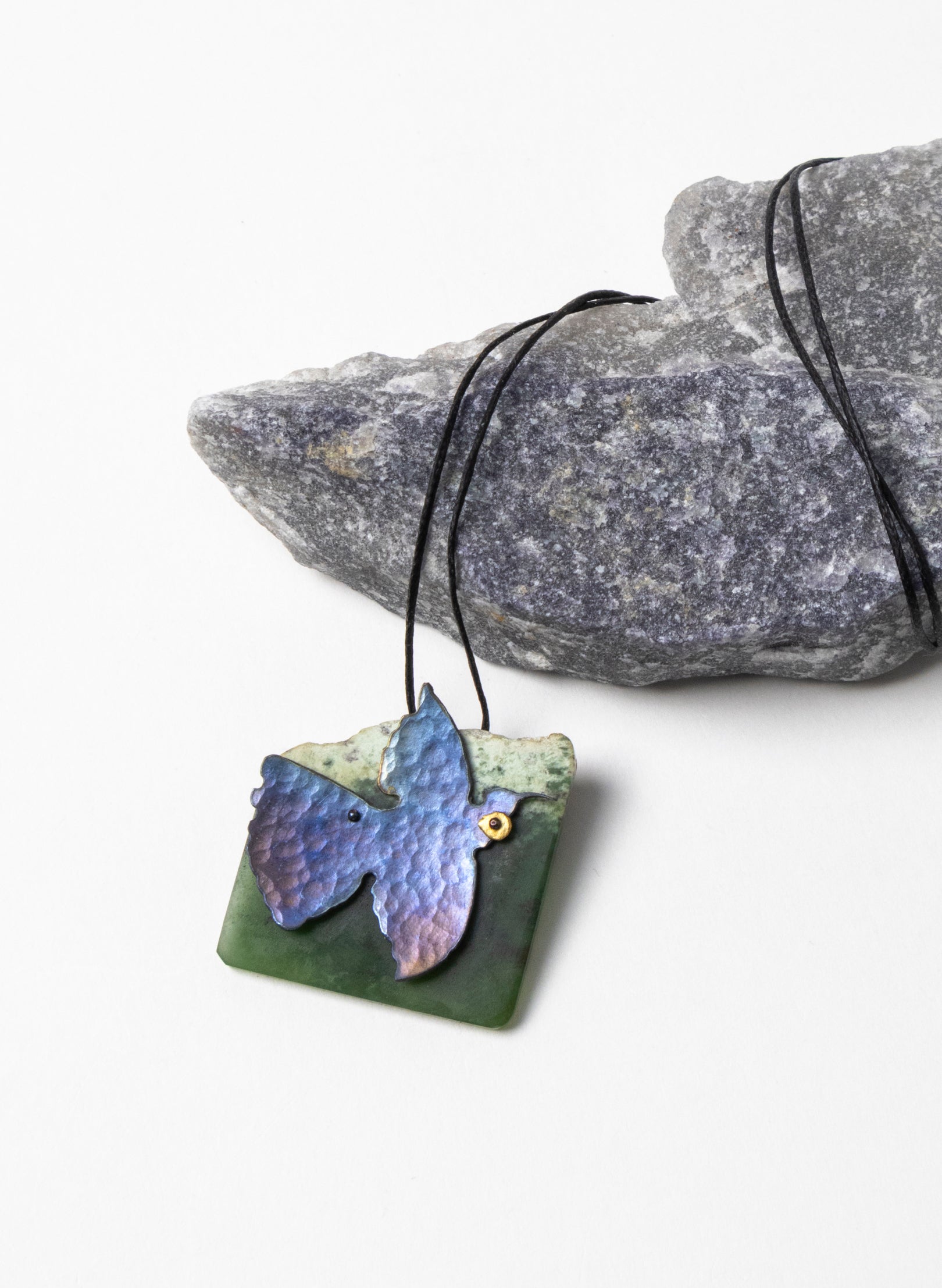 Pounamu, Titanium, Stainless Steel Necklace