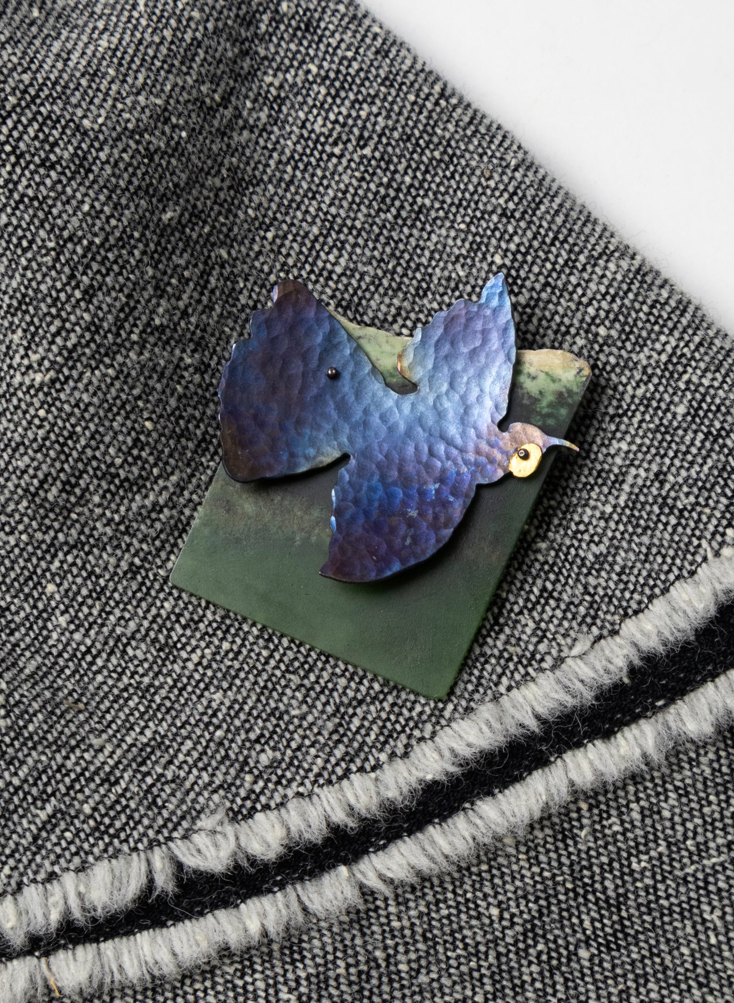 Pounamu, Titanium, Stainless Steel Brooch