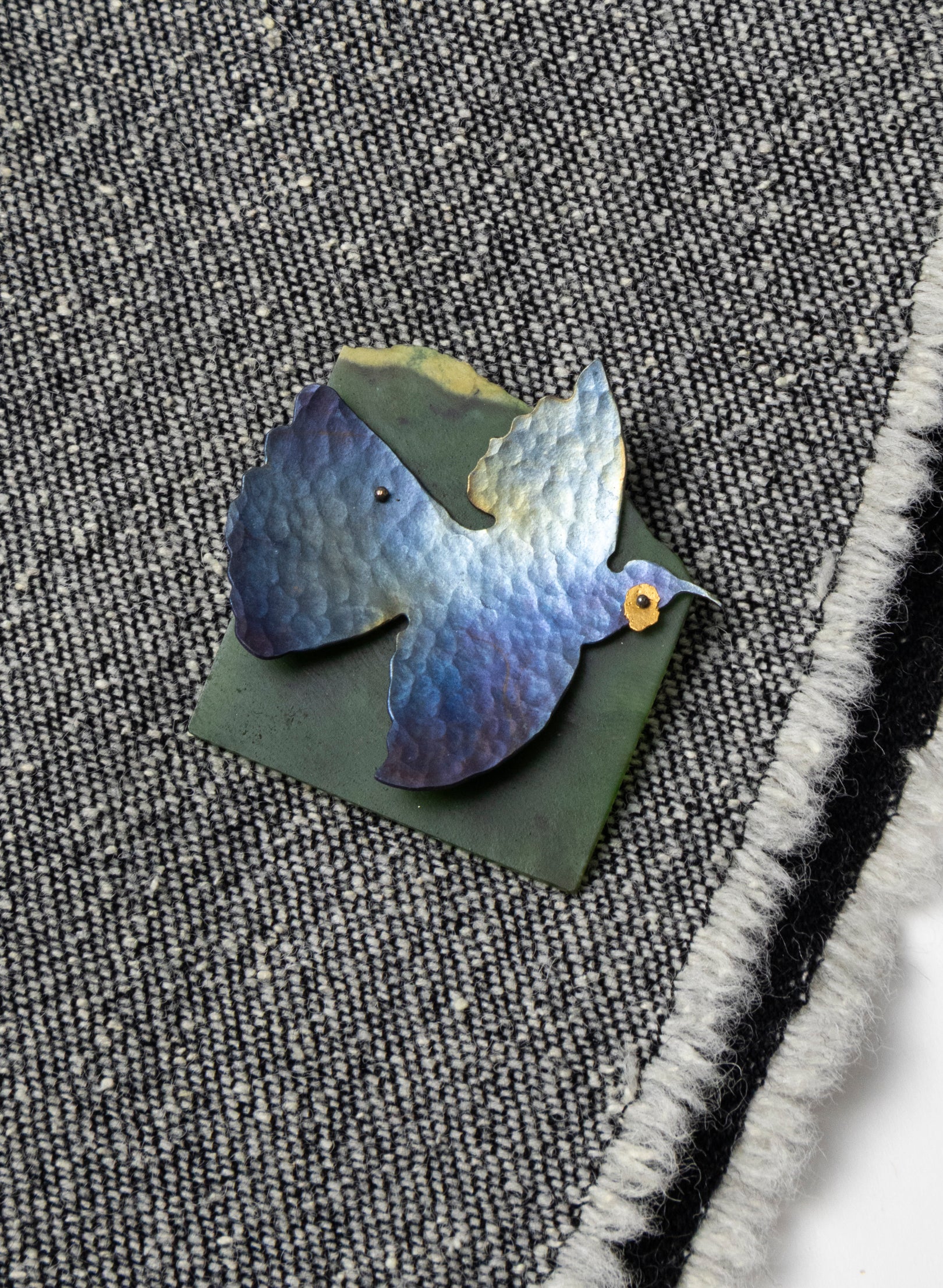 Pounamu, Titanium, Stainless Steel Brooch