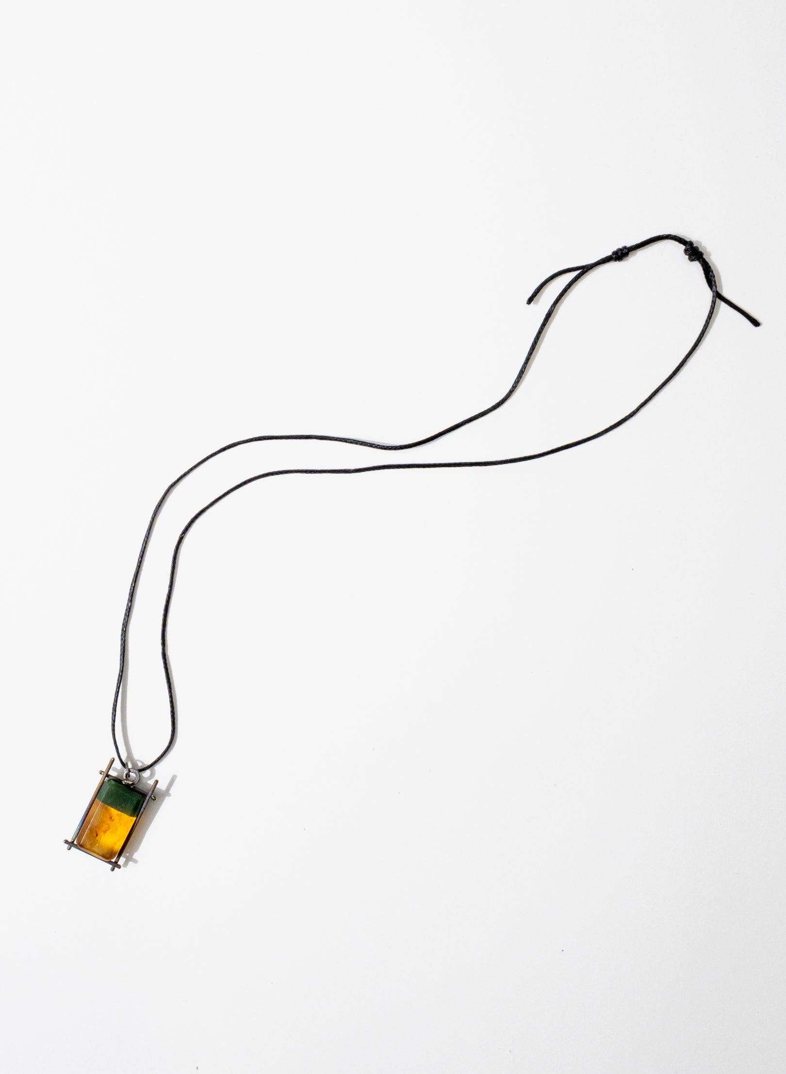 Titanium & NZ Kauri Gum Pounamu Necklace