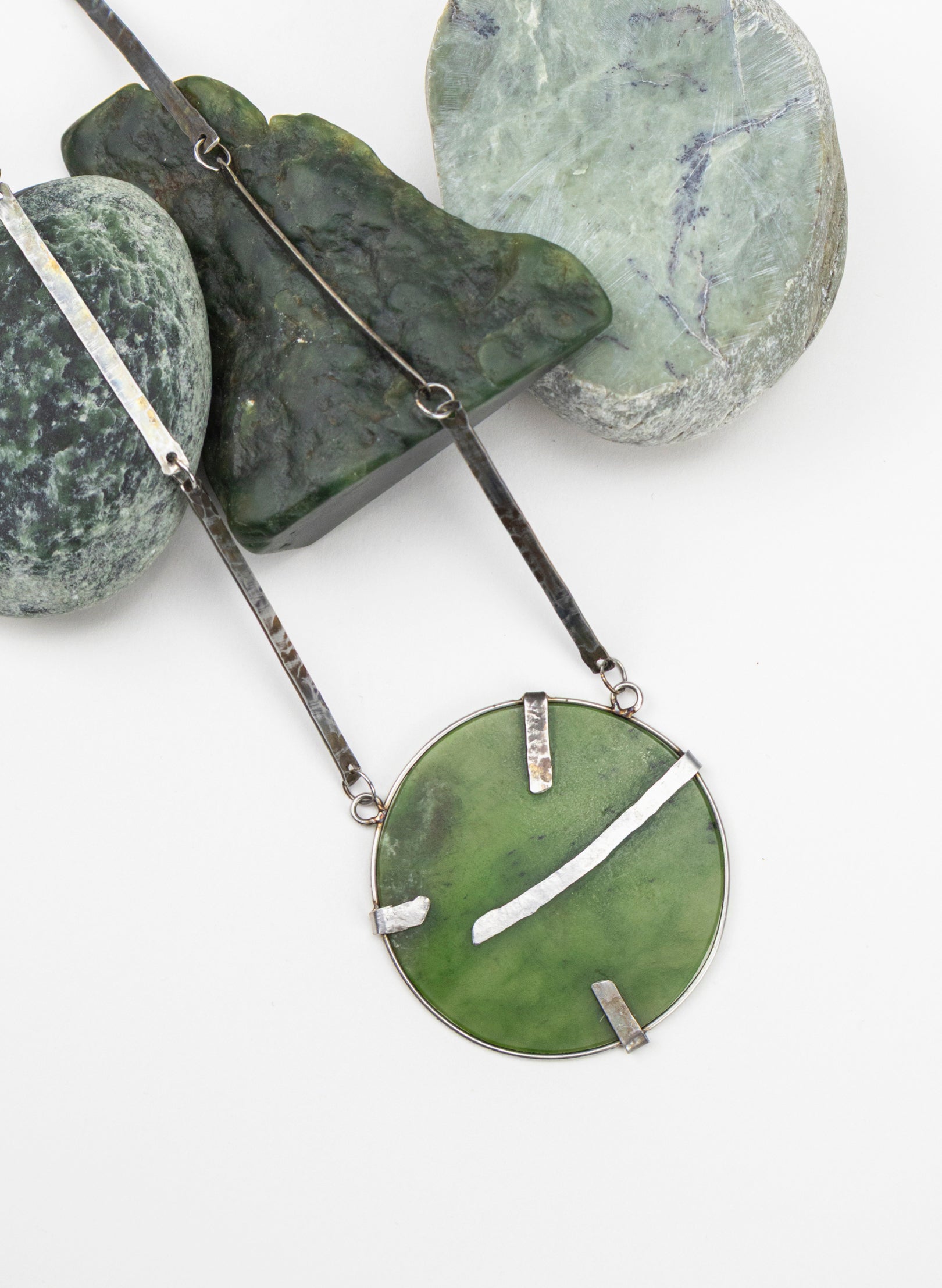 NZ Jade Pounamu, Stainless Steel Necklace