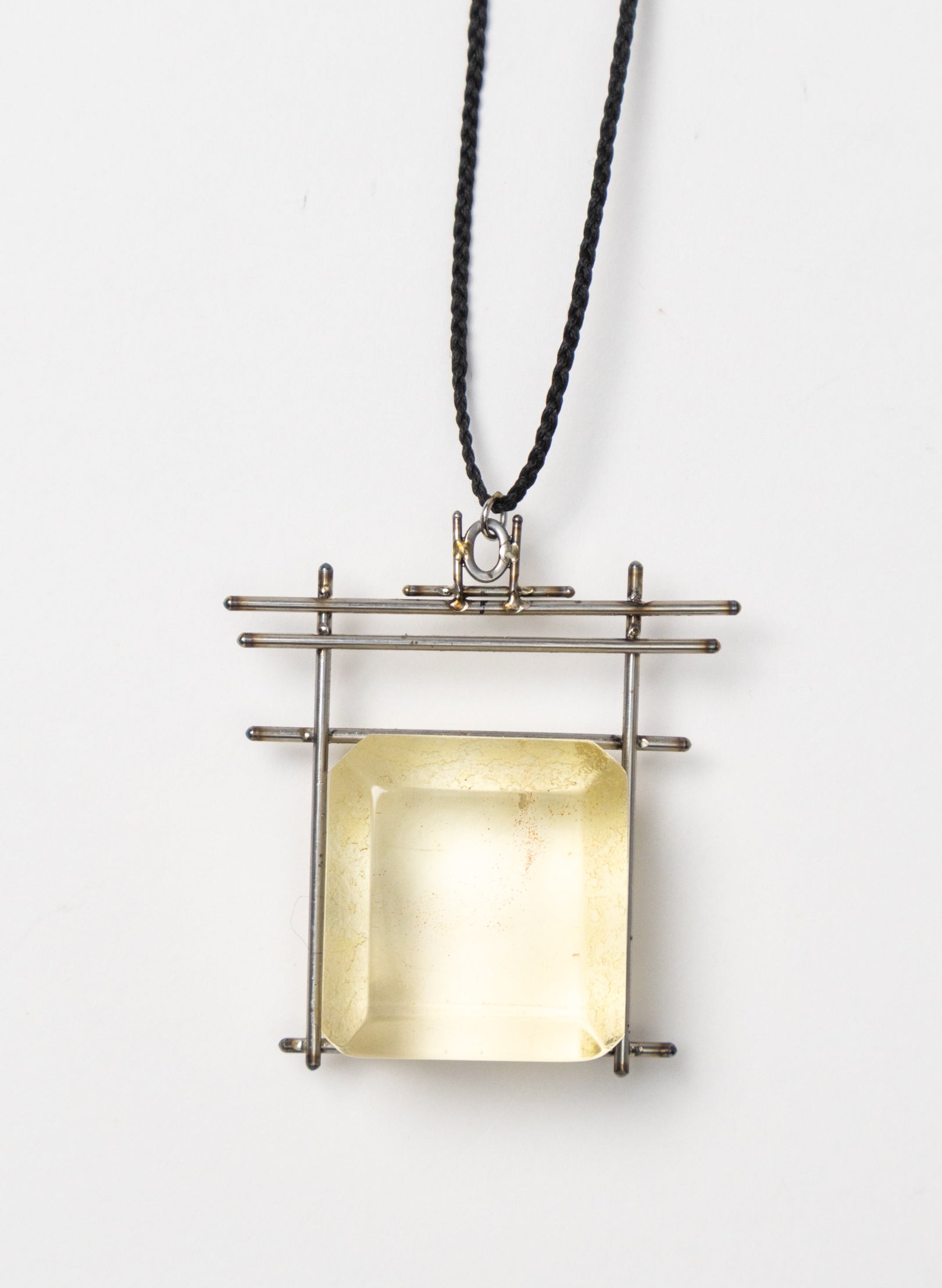 NZ Kauri Gum and Stainless Steel Necklace