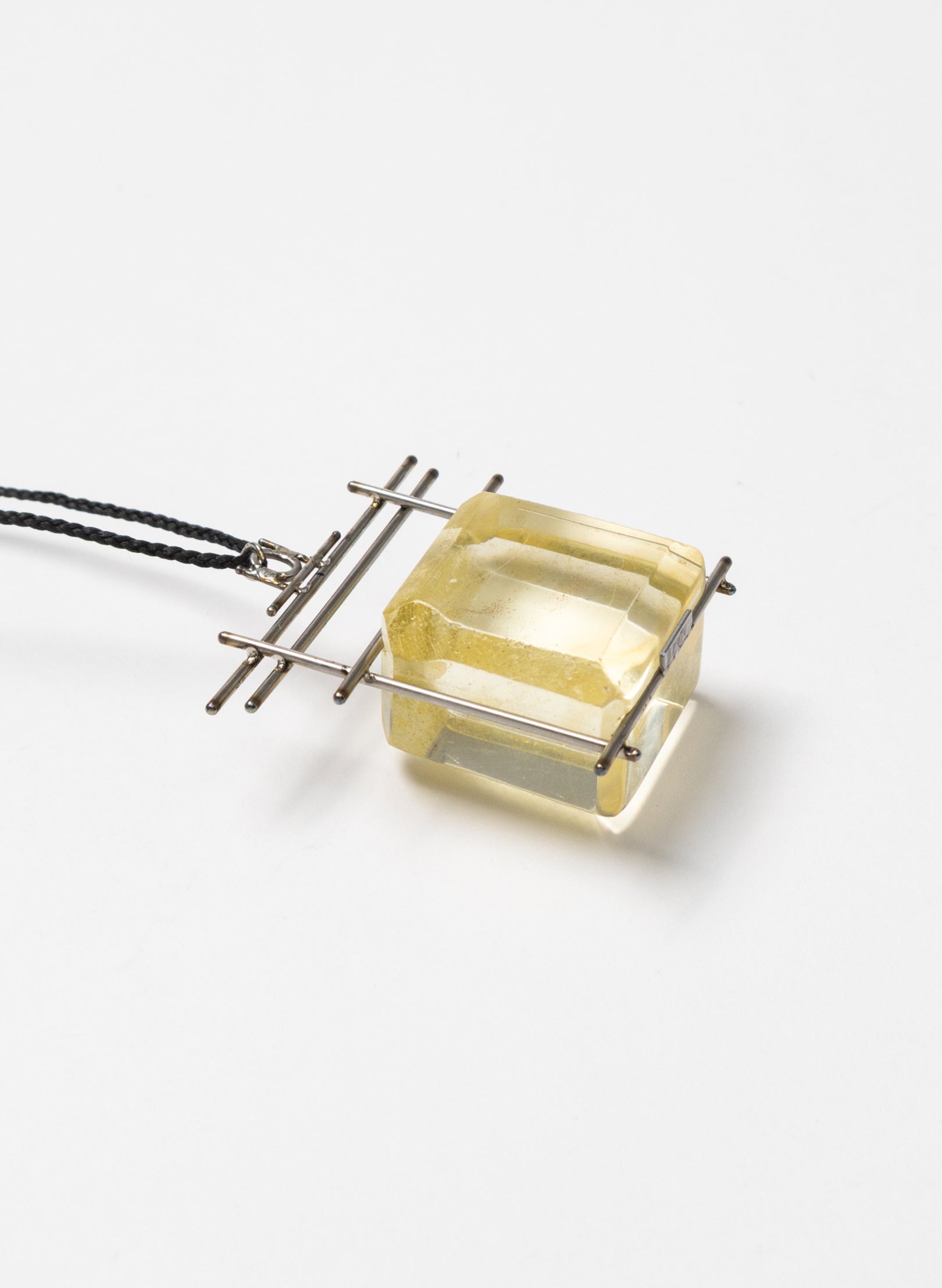 NZ Kauri Gum and Stainless Steel Necklace