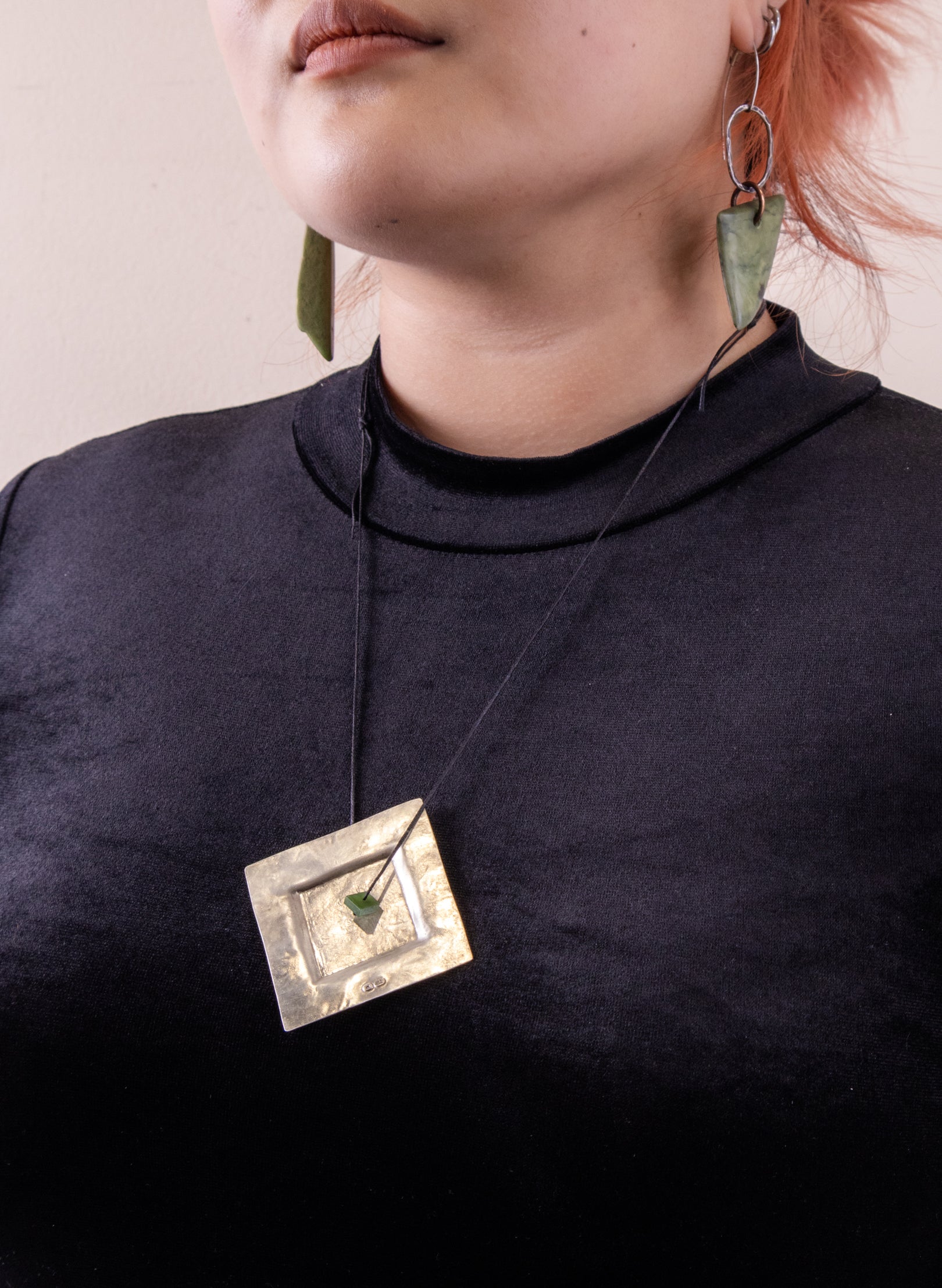 Square Silver Necklace