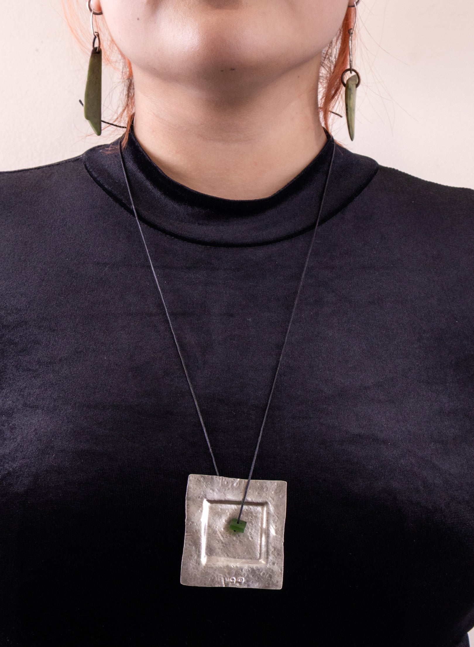 Square Silver Necklace