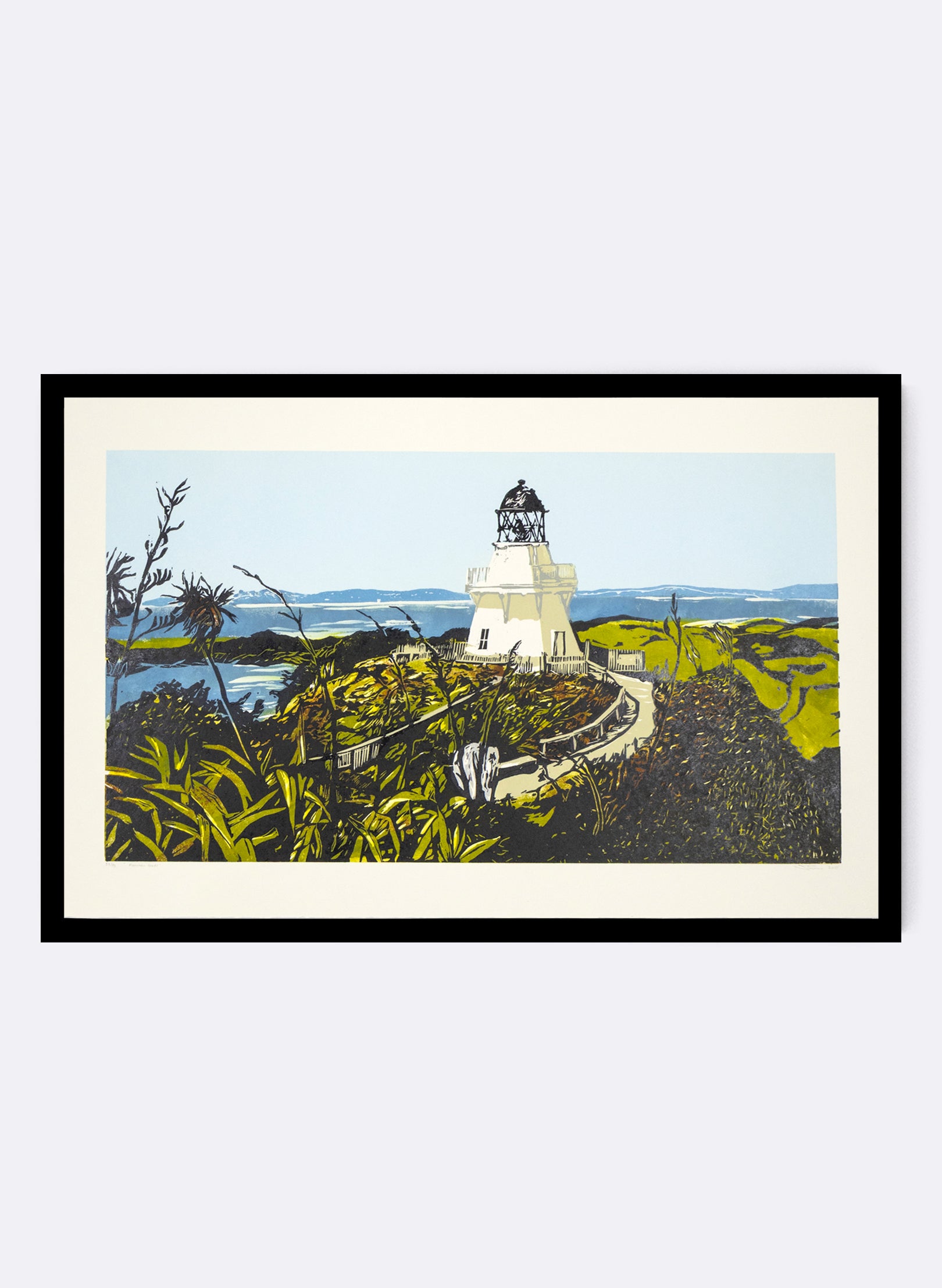 Manukau Heads - Woodblock Print