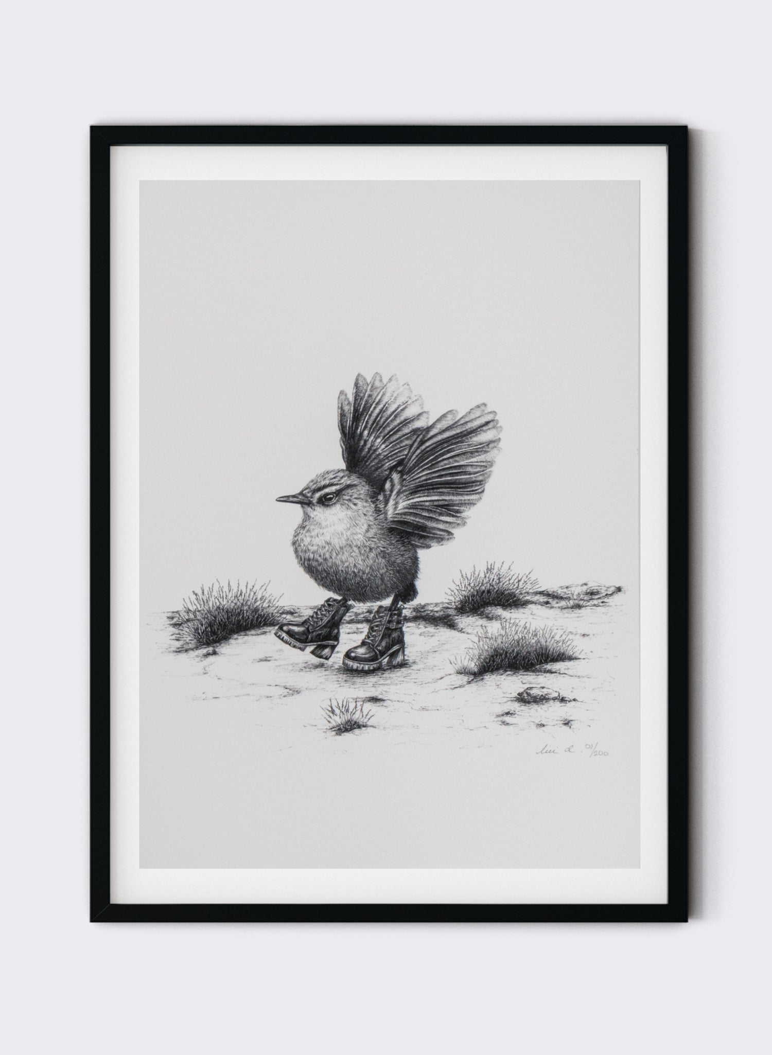 Rockwren Strut - Giclée Print
