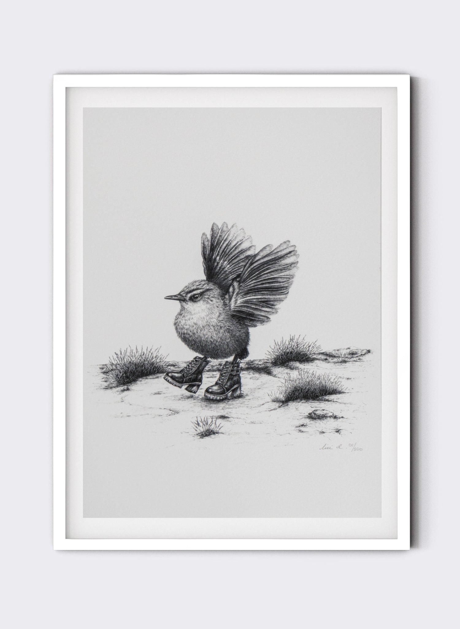 Rockwren Strut - Giclée Print