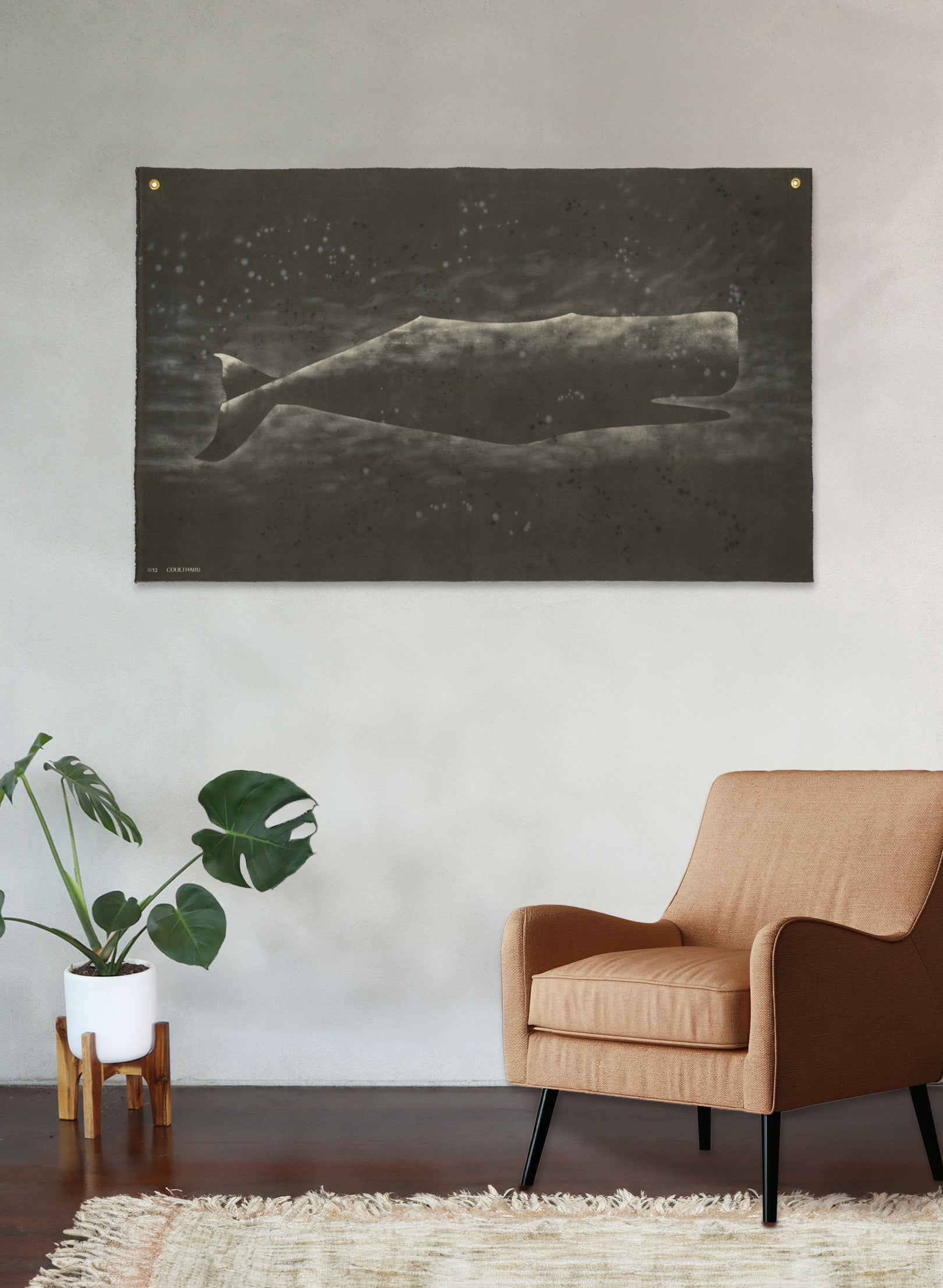 Large Heavy Whale Flag 8/12
