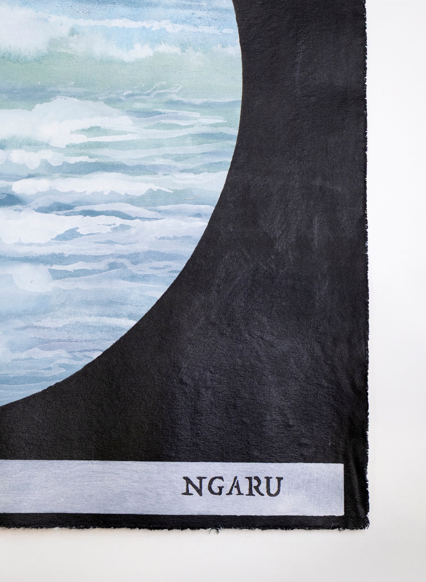 Large Heavy Flag - Ngaru Wave through Binoculars
