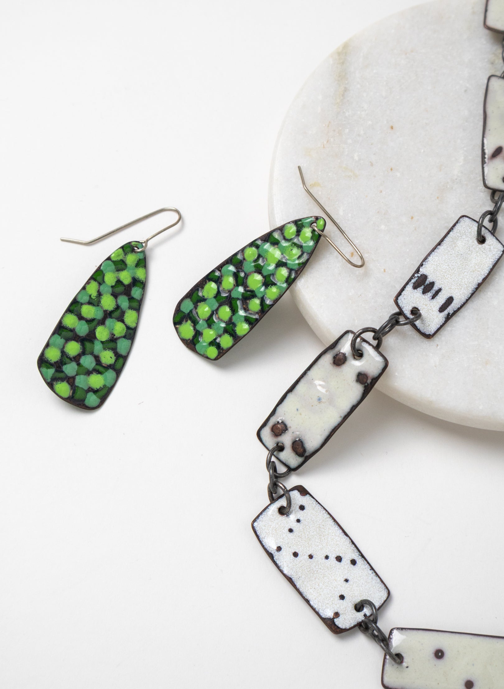 Small Dot Enamel Earrings