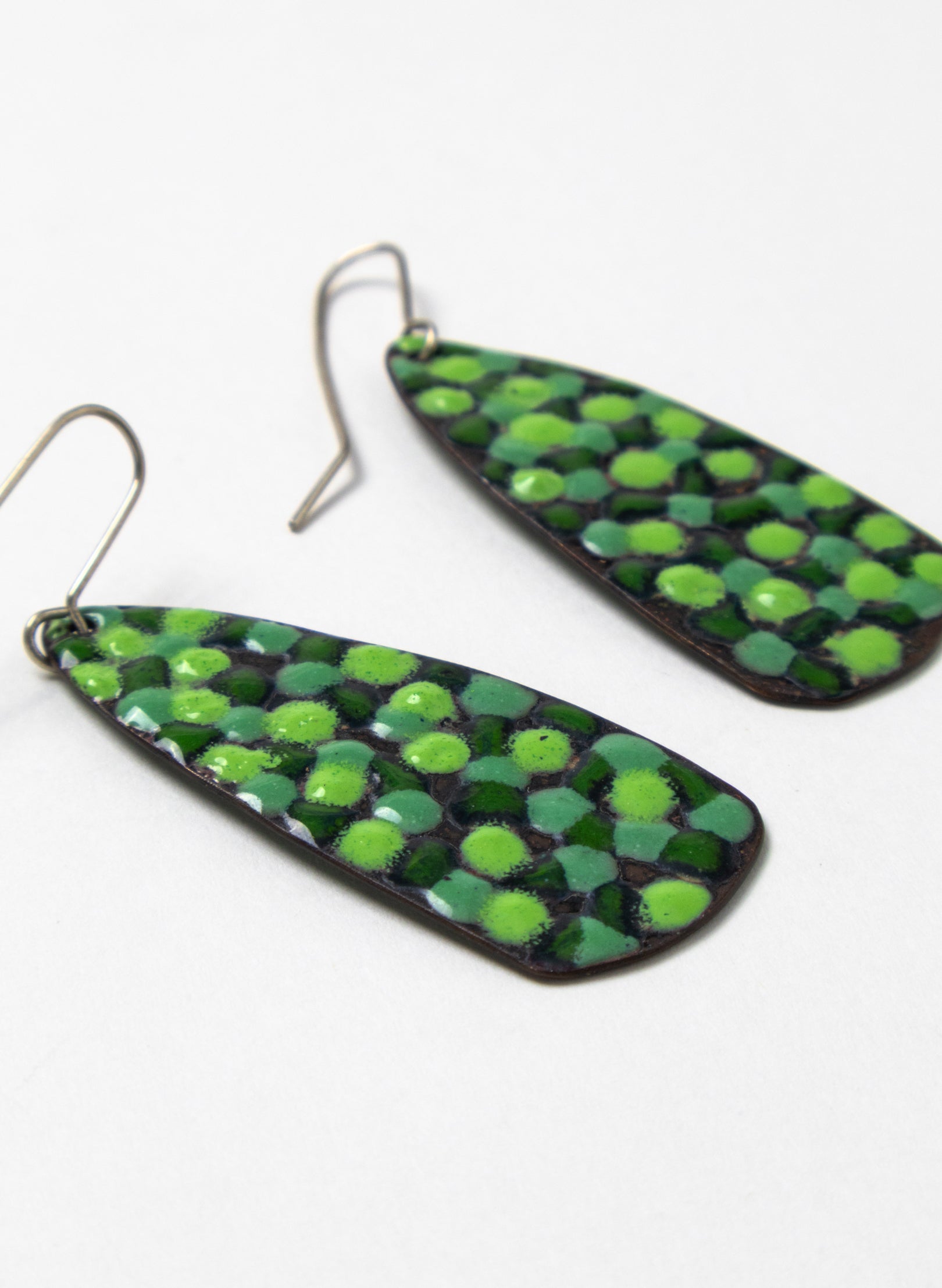 Small Dot Enamel Earrings