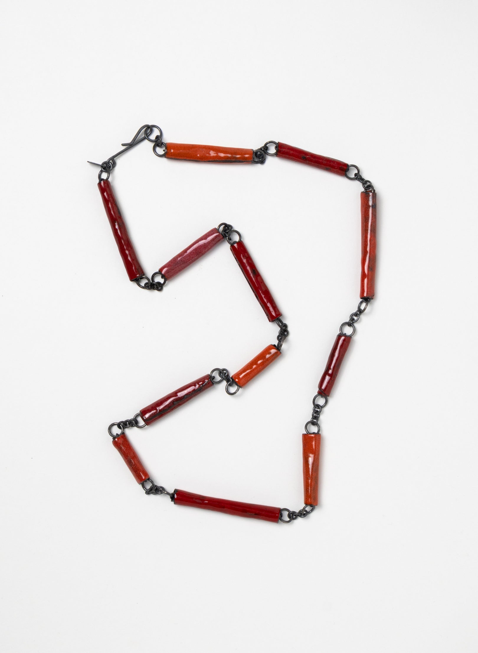 Tube Enamel Necklace