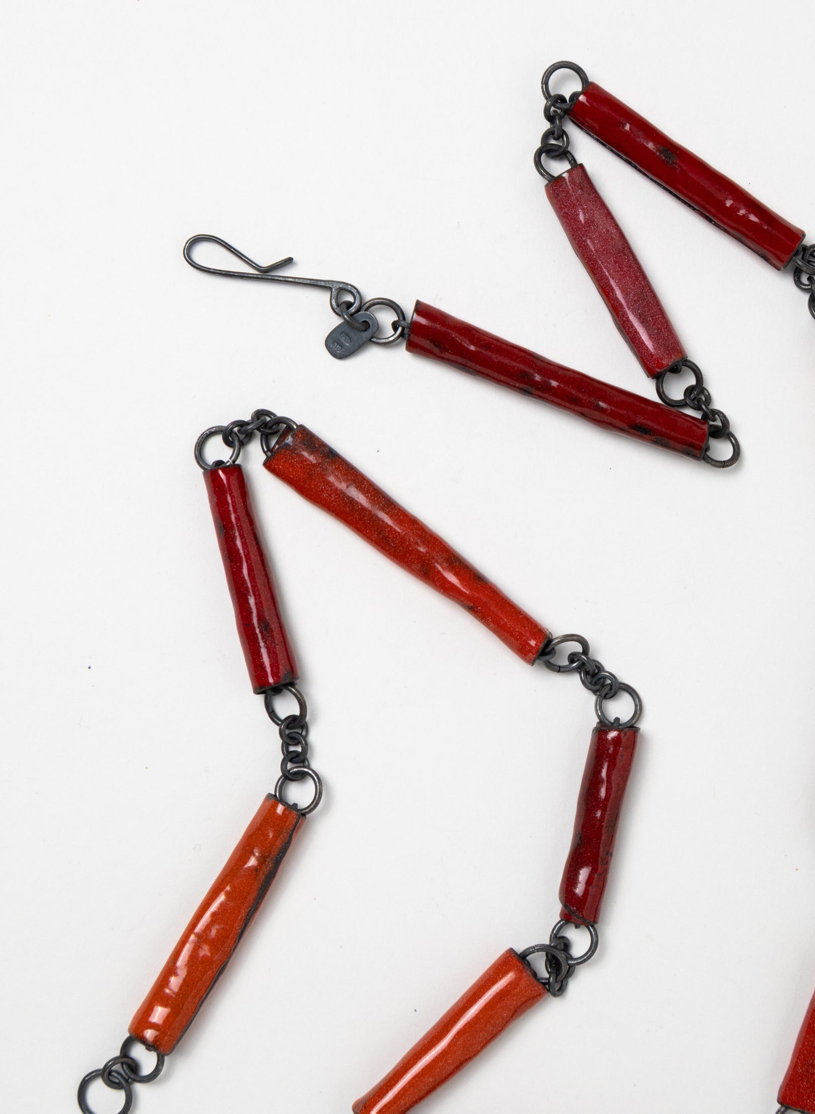 Tube Enamel Necklace