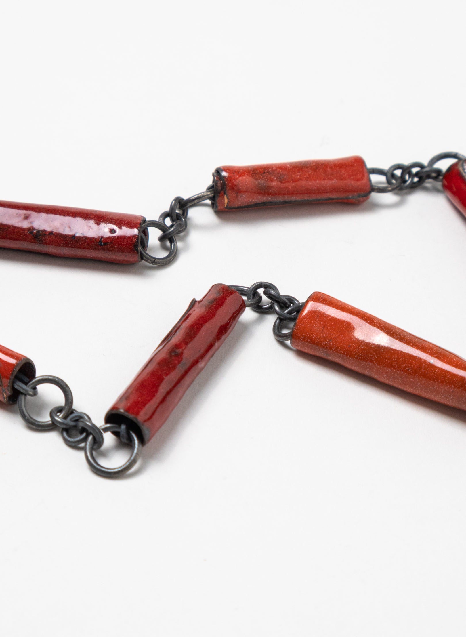Tube Enamel Necklace