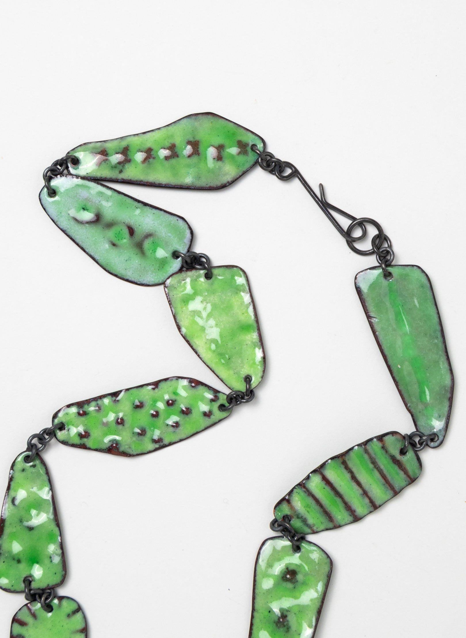 Embossed Enamel Necklace
