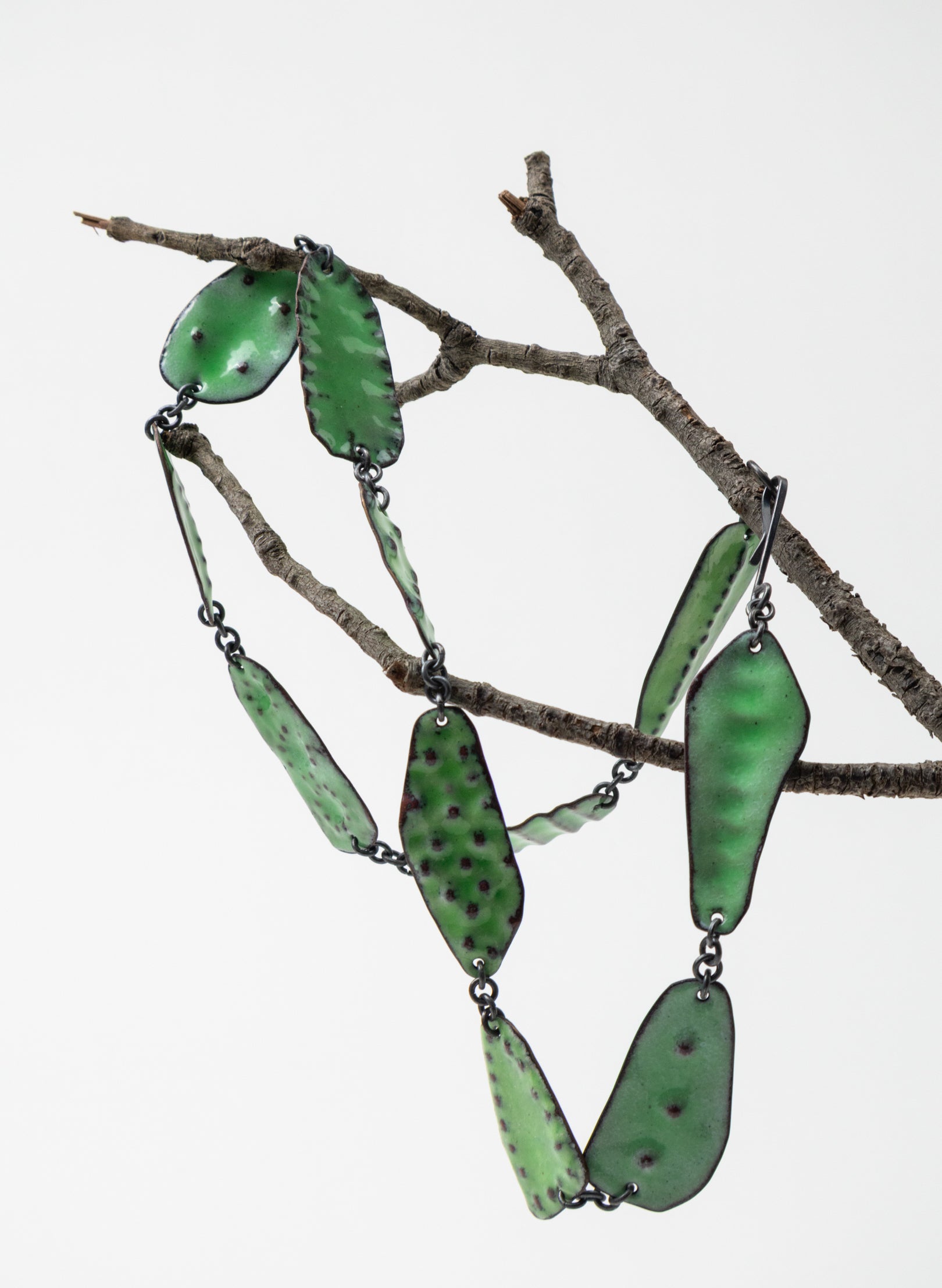 Embossed Enamel Necklace