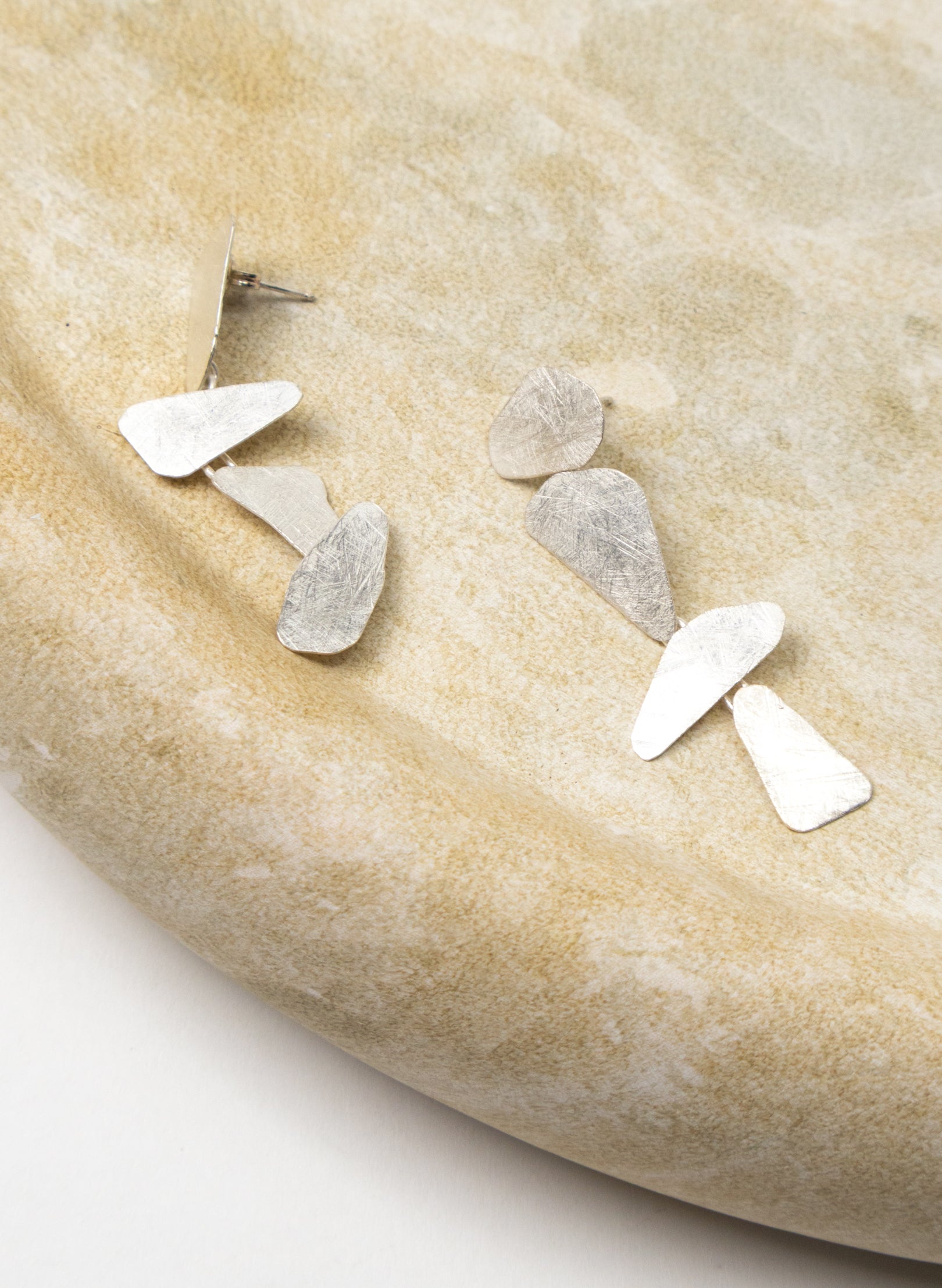 Silver Stone Earrings