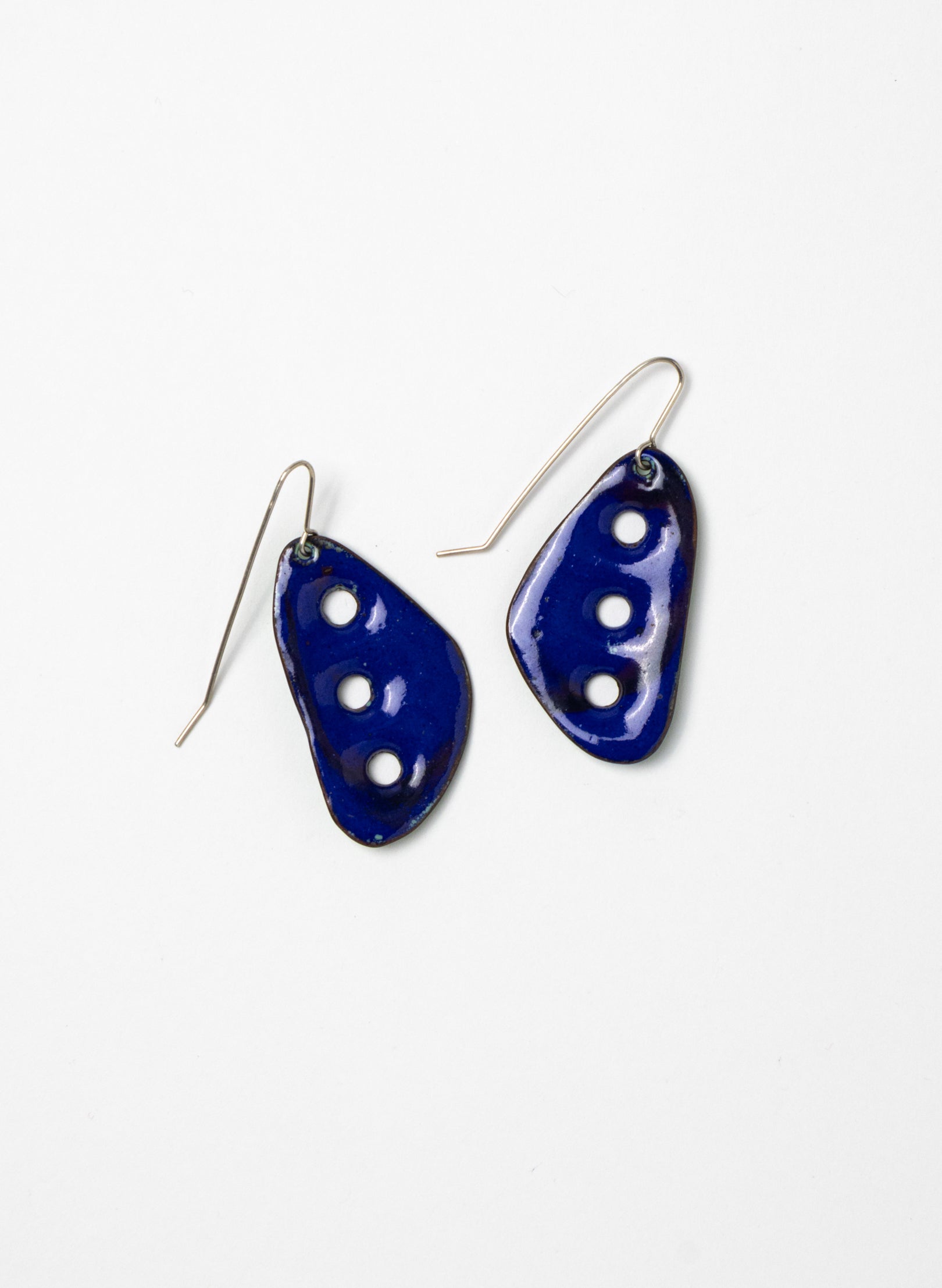 3 Hole Enamel Earrings