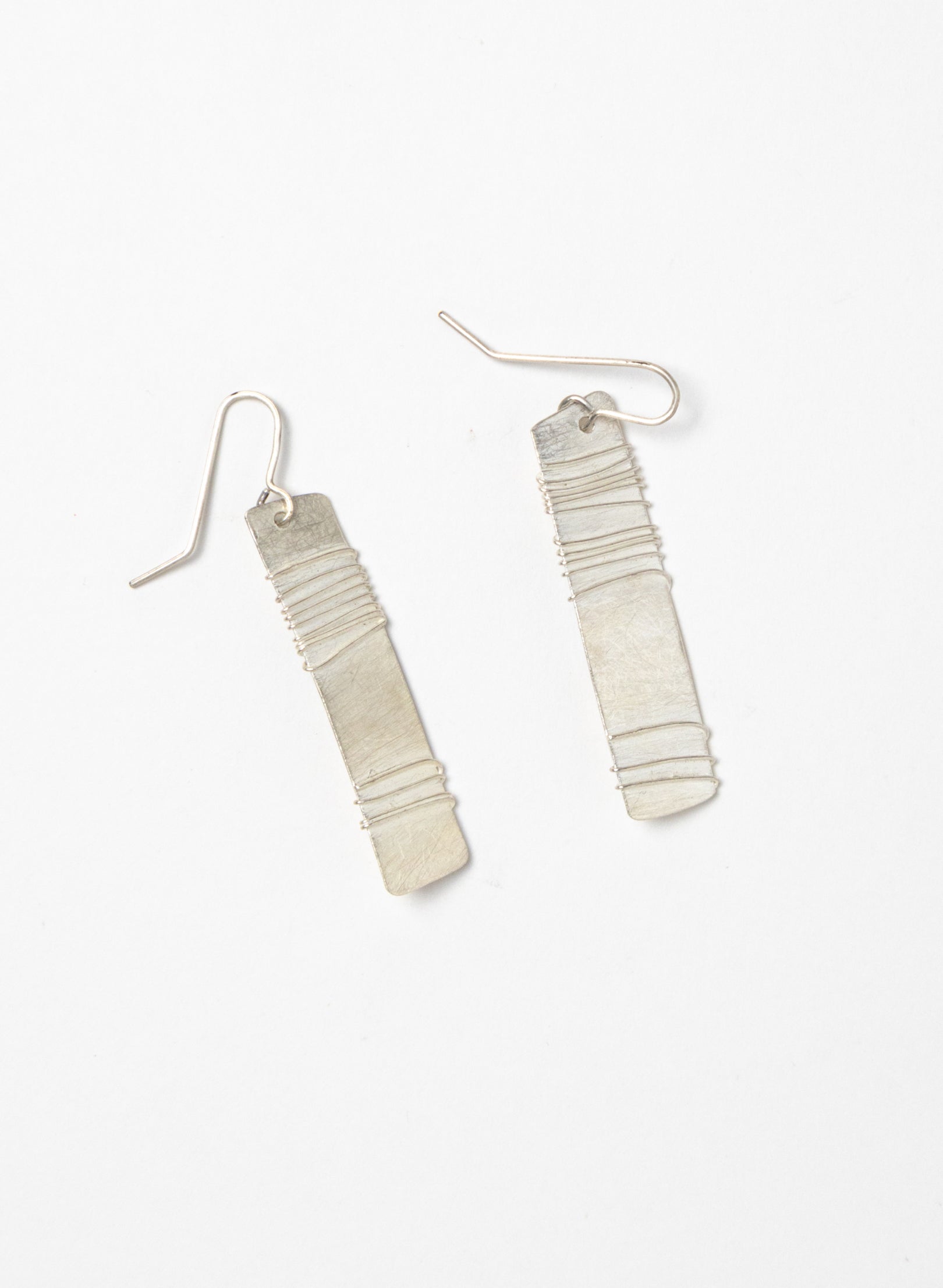 Wound Rectangle Earrings