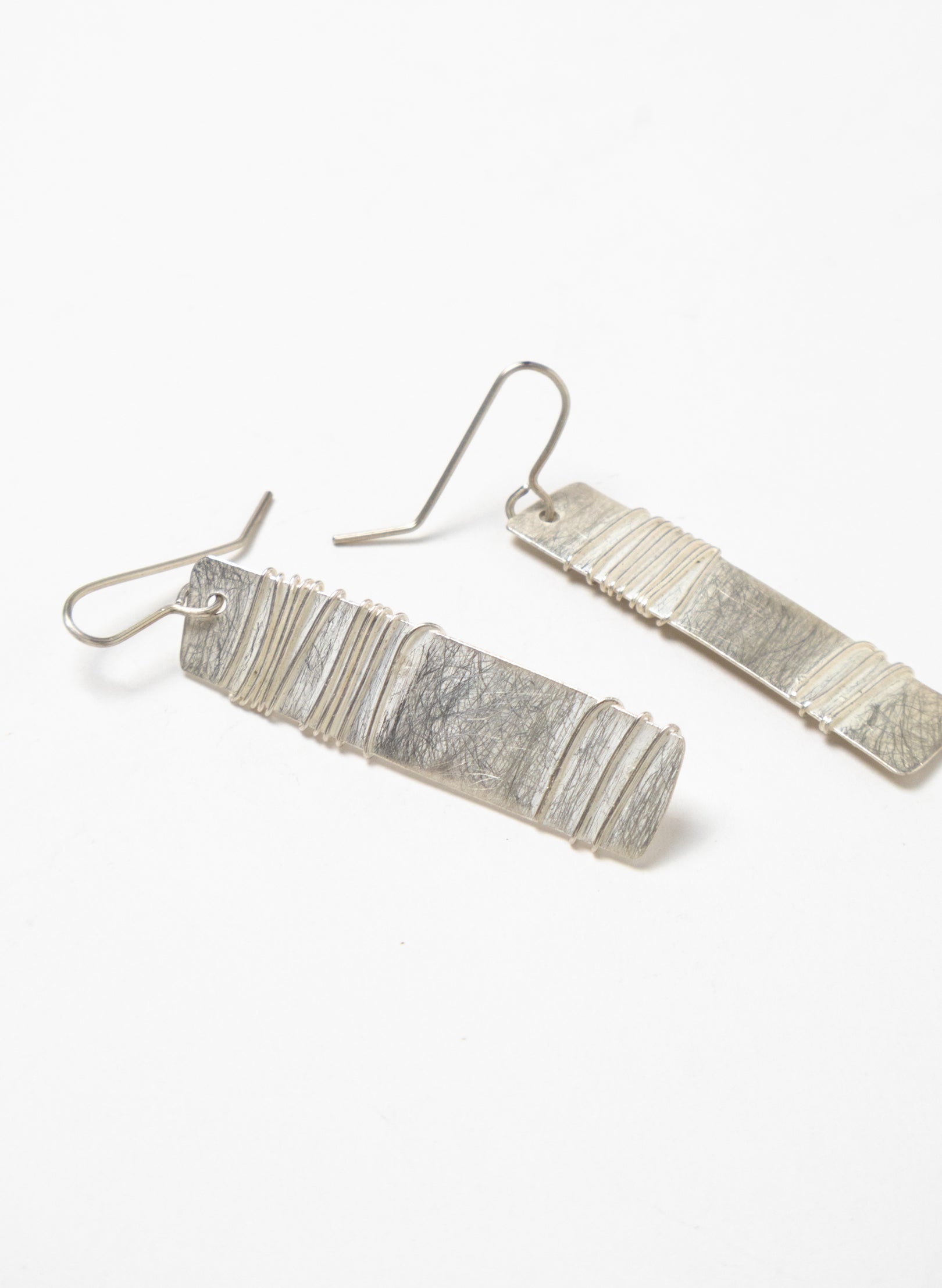 Wound Rectangle Earrings